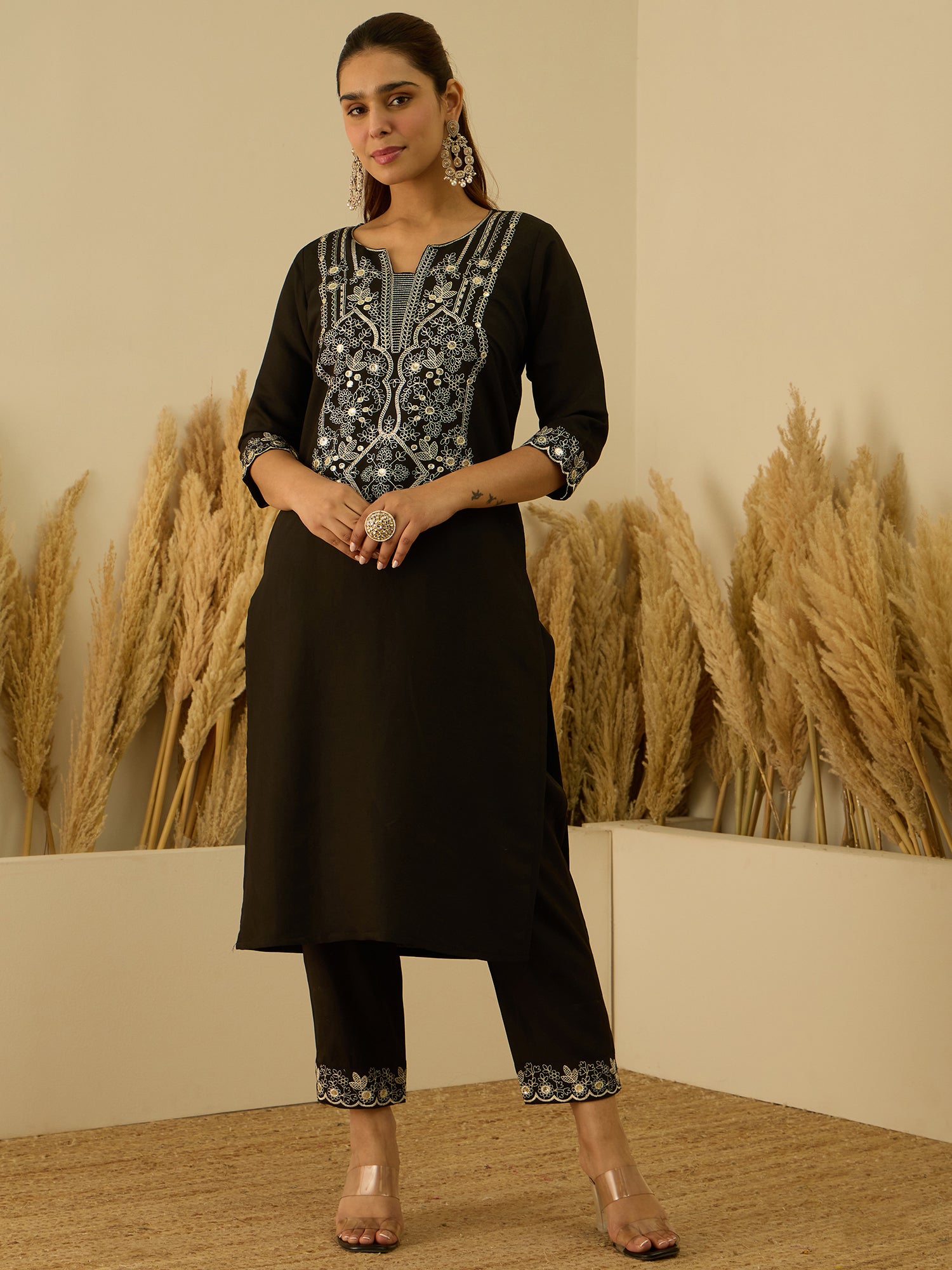 Mandira Silk Blend Organza with Embroidery Kurta and Pant & Dupatta