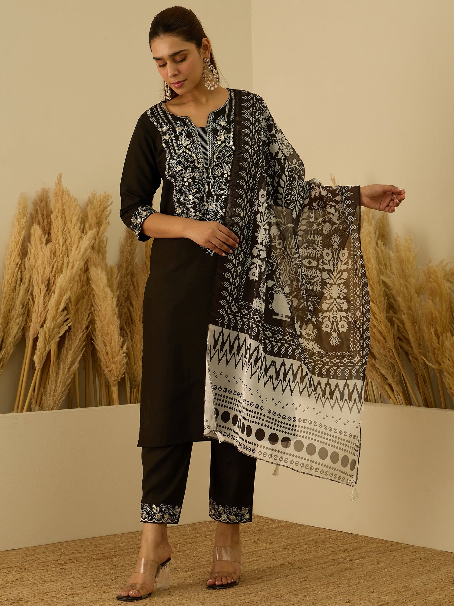 Mandira Silk Blend Organza with Embroidery Kurta and Pant & Dupatta