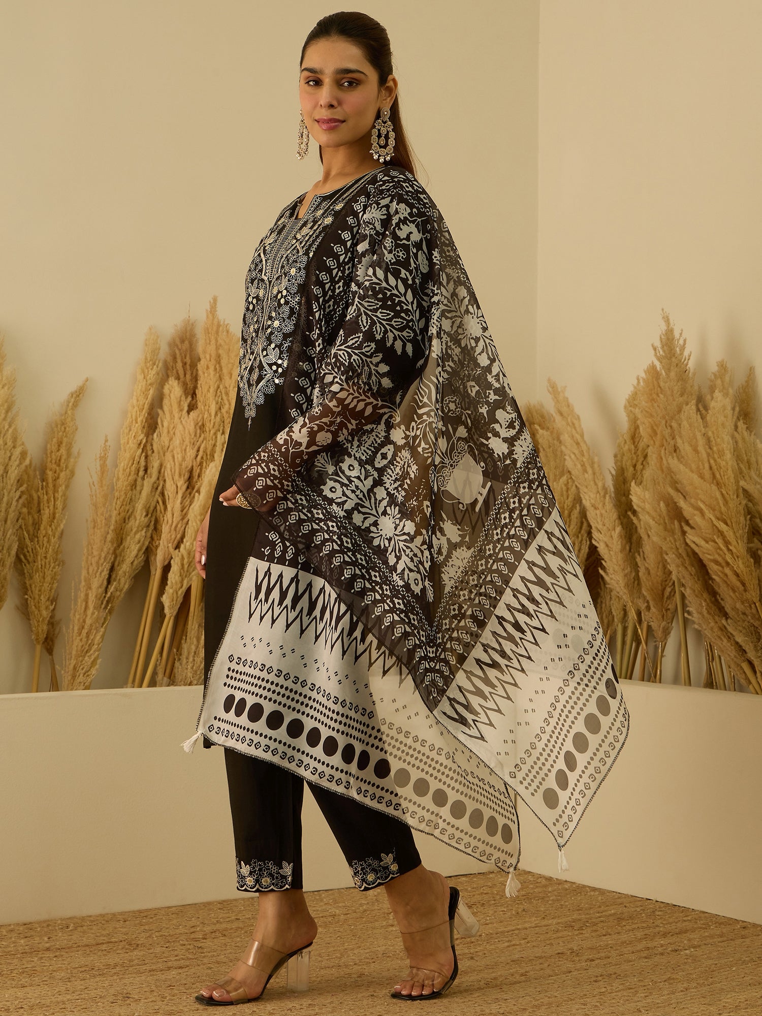Mandira Silk Blend Organza with Embroidery Kurta and Pant & Dupatta