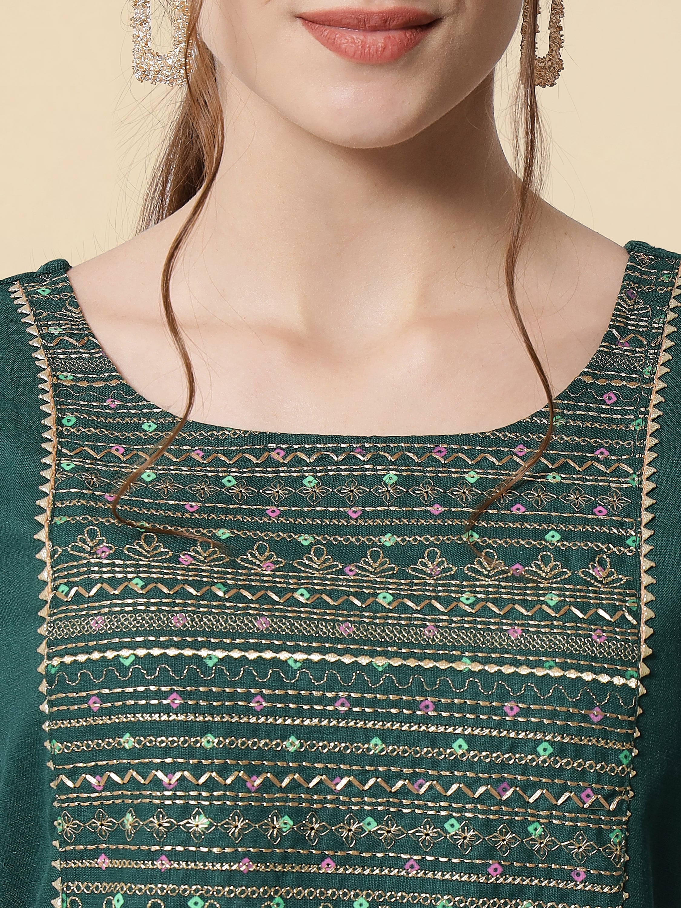 VredeVogel Embroidery Kurta Pant With Net Embroidery Dupatta