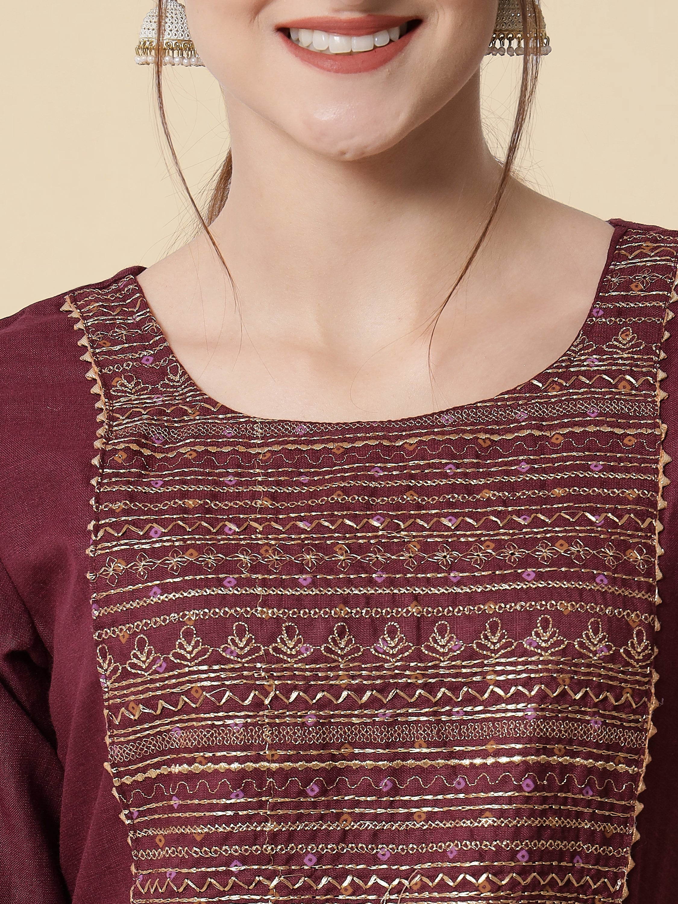 VredeVogel Embroidery Kurta Pant With Net Embroidery Dupatta