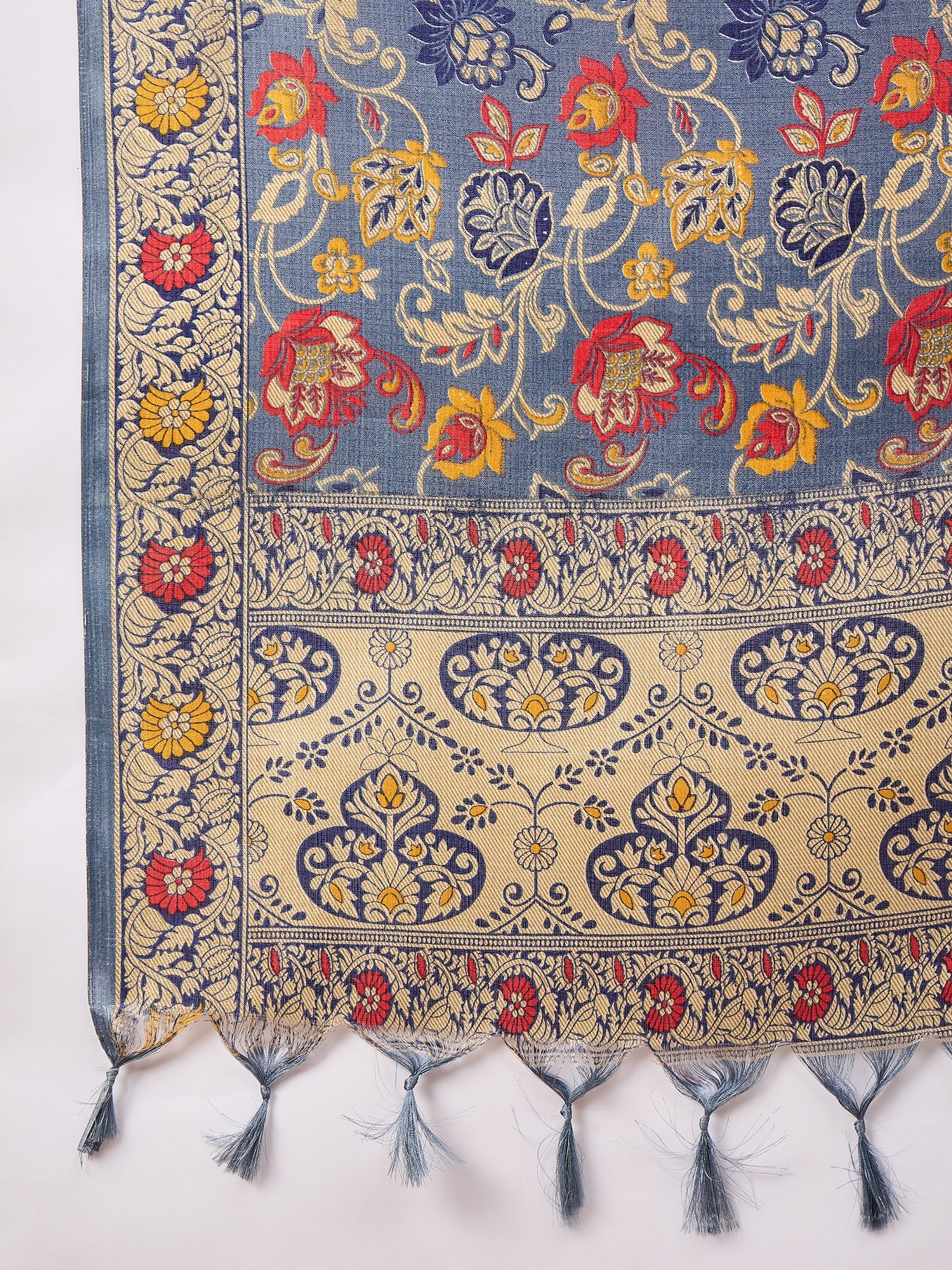 Satrangi Lemon Embroidered Viscose Rayon Straight Suit Set