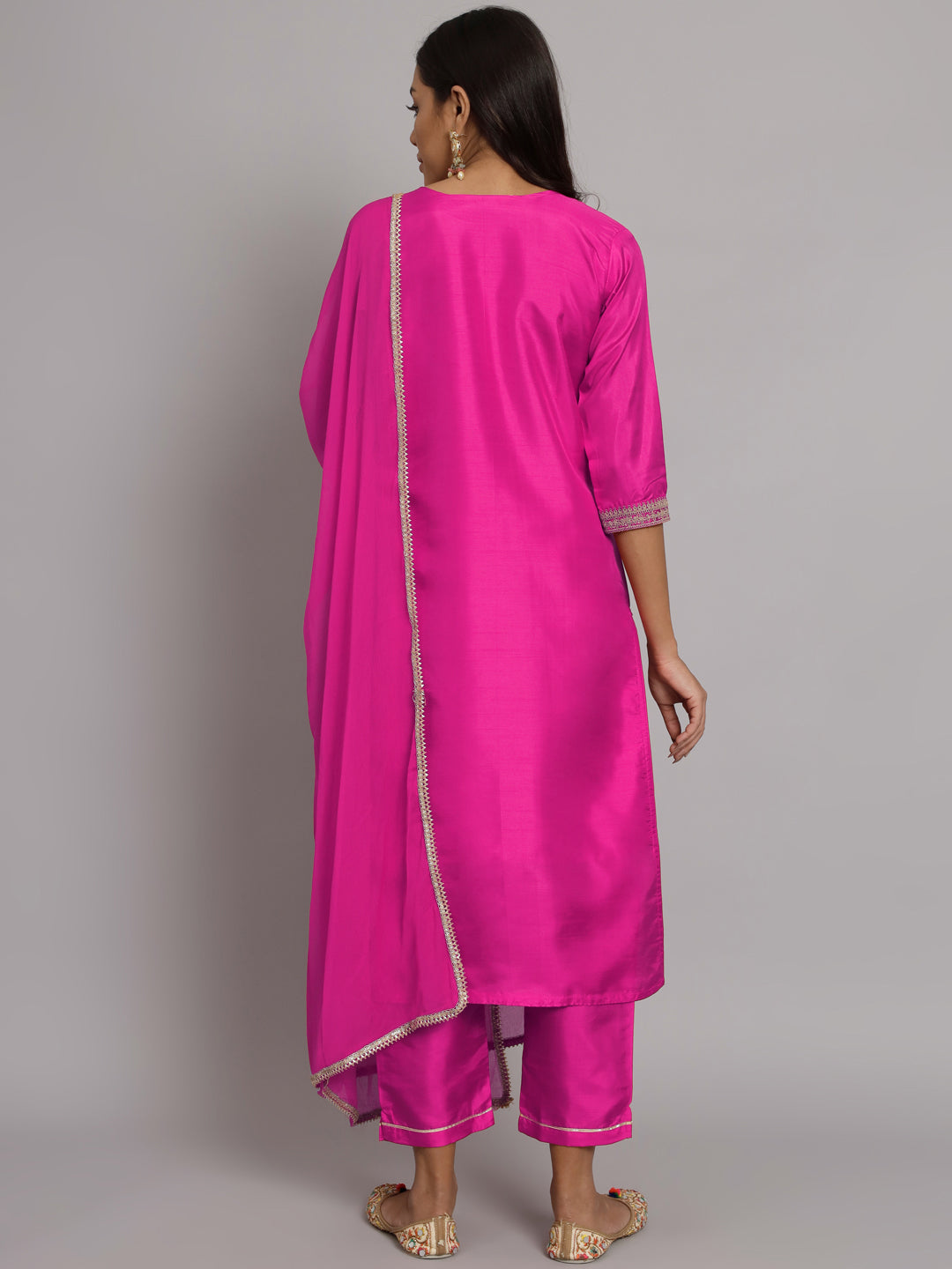 VredeVogel Silk Blend Heavy Zari Work Kurta and Trousers Pant Set