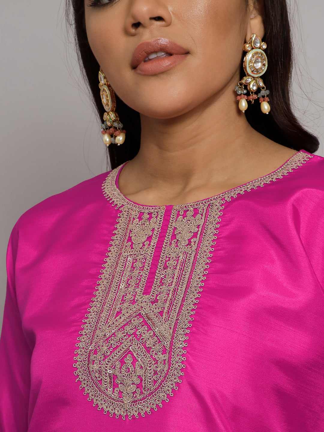 VredeVogel Silk Blend Heavy Zari Work Kurta and Trousers Pant Set