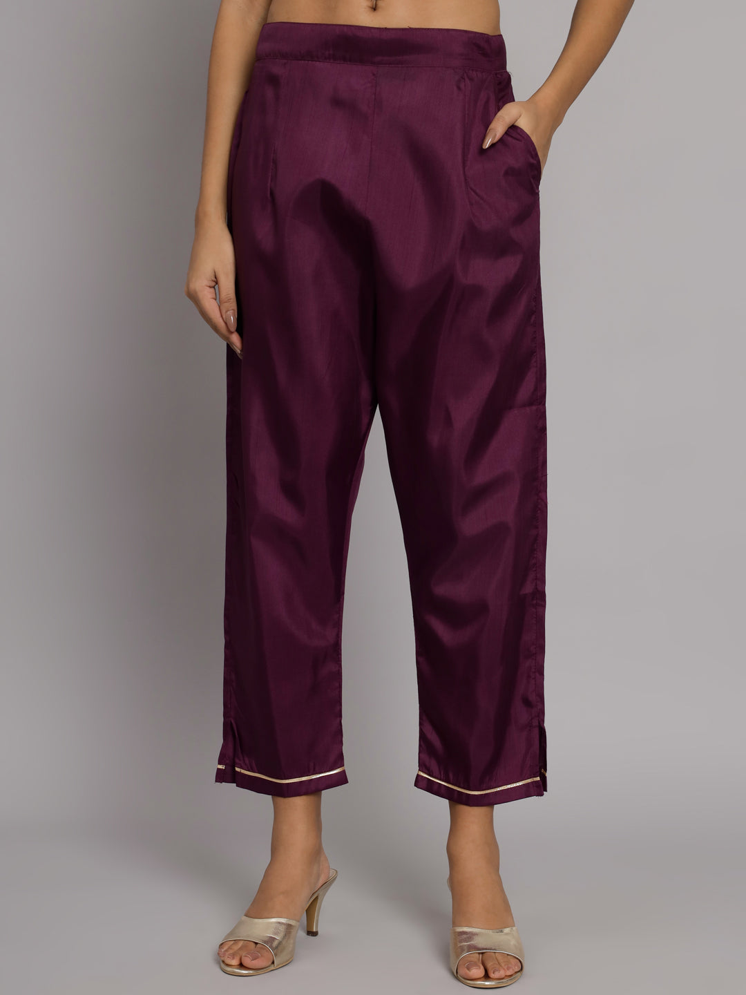 VredeVogel Silk Blend Heavy Zari Work Kurta and Trousers Pant Set