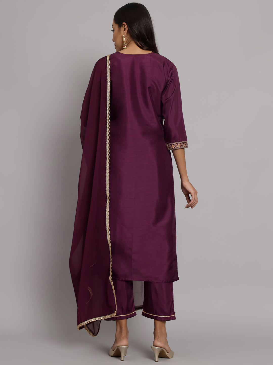 VredeVogel Silk Blend Heavy Zari Work Kurta and Trousers Pant Set
