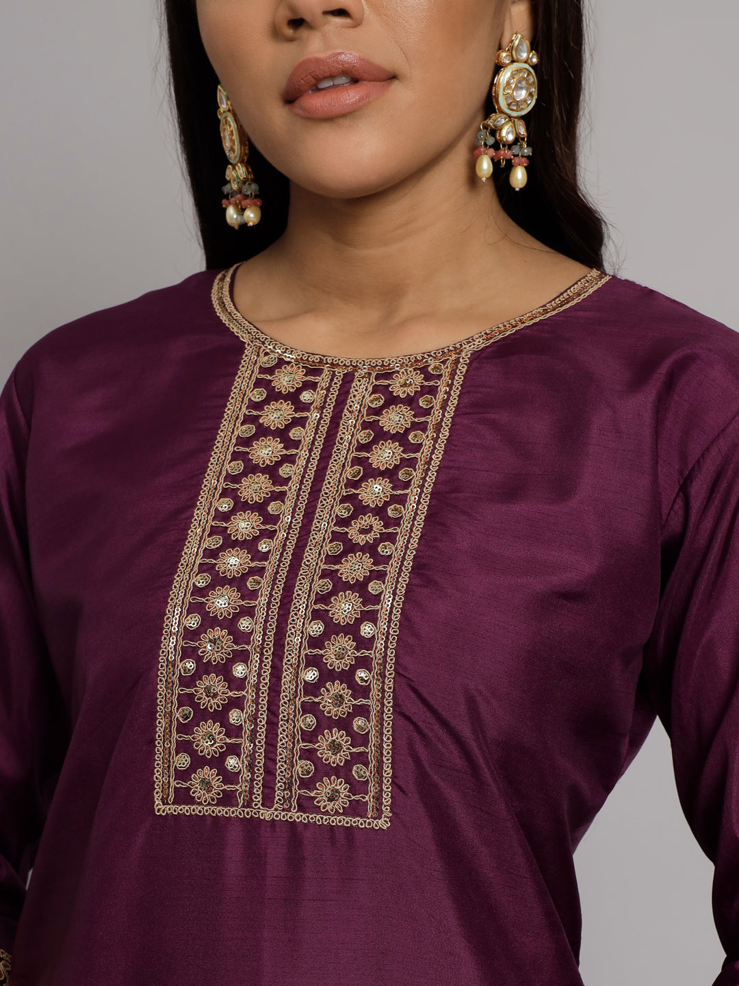 VredeVogel Silk Blend Heavy Zari Work Kurta and Trousers Pant Set