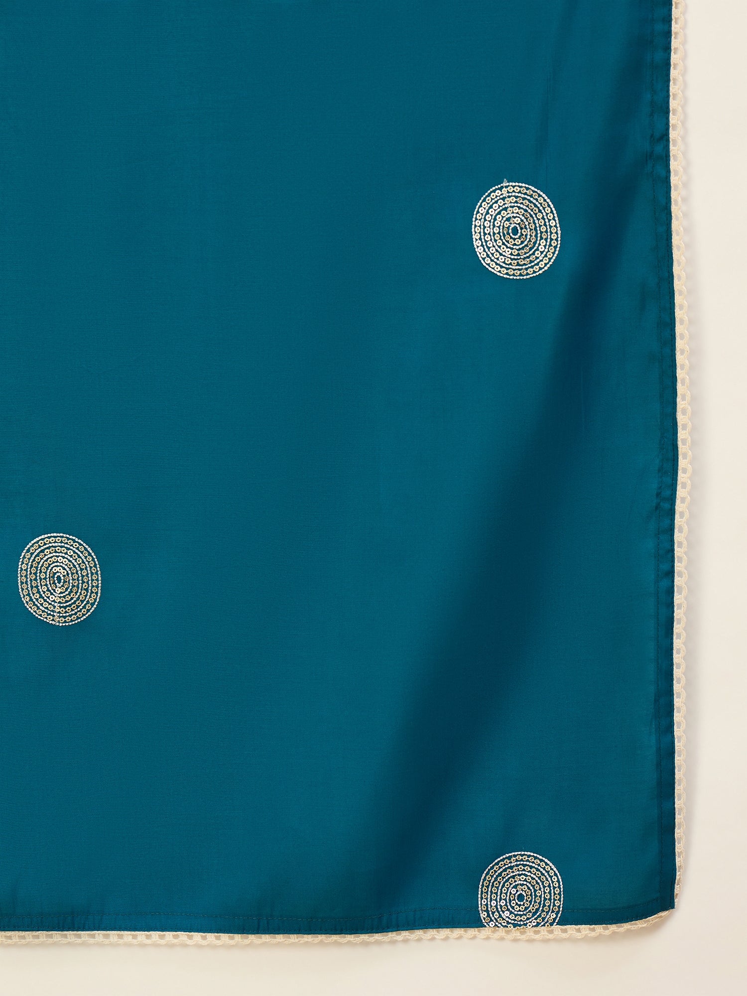 Raagini Teal Blue Women’s Traditional Kurta Pant Set with Dupatta