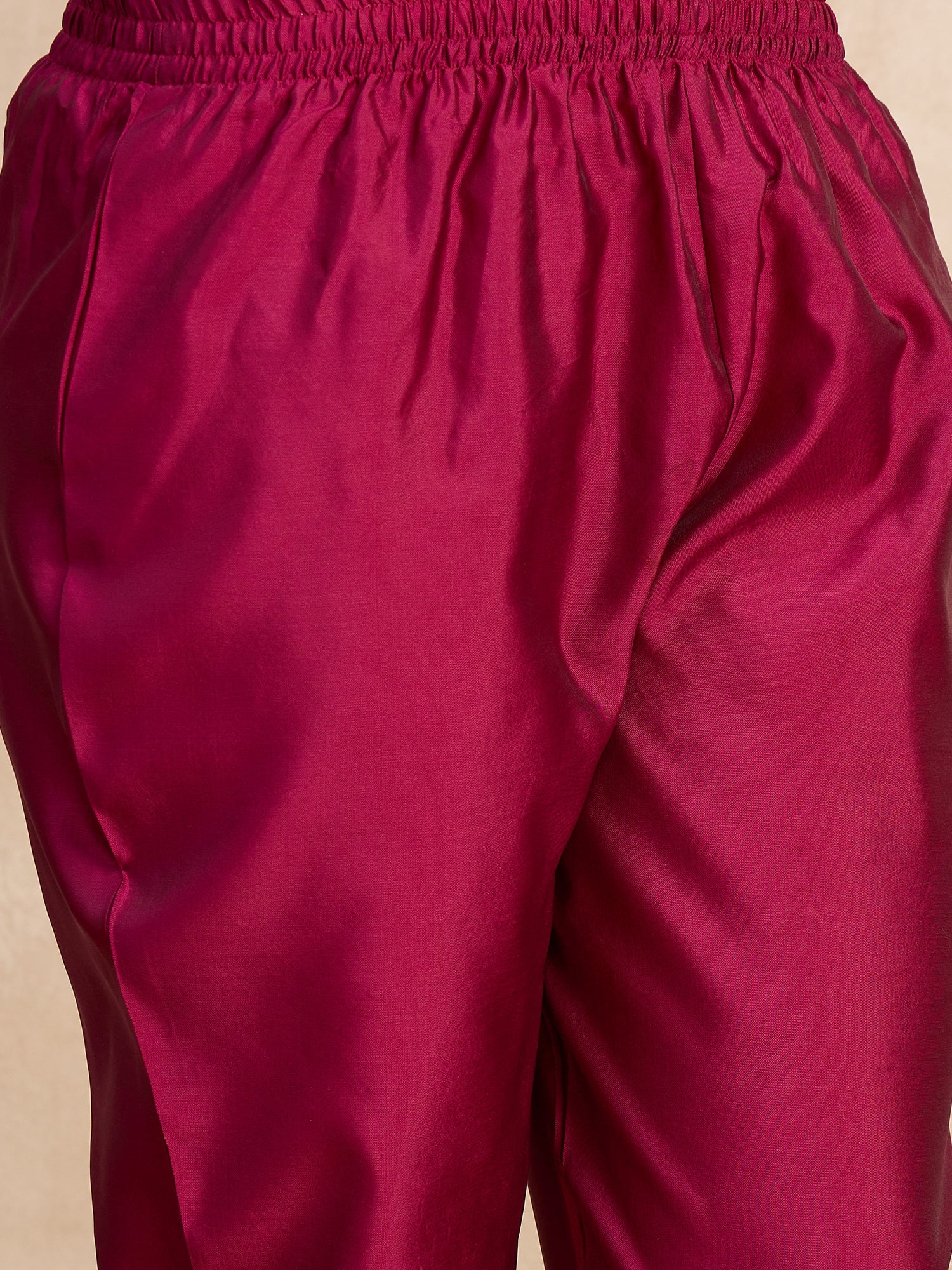 Aakar Purple Women's Silk Blend Embroidery Kurta Pant Set with Dupatta