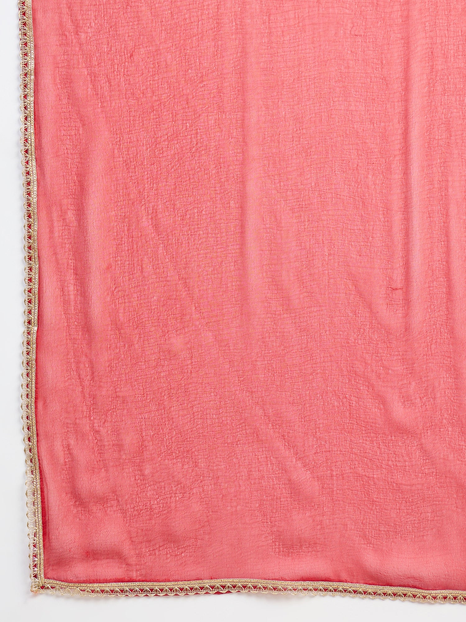 Aakar Red Women's Silk Blend Embroidery Kurta Pant Set with Dupatta