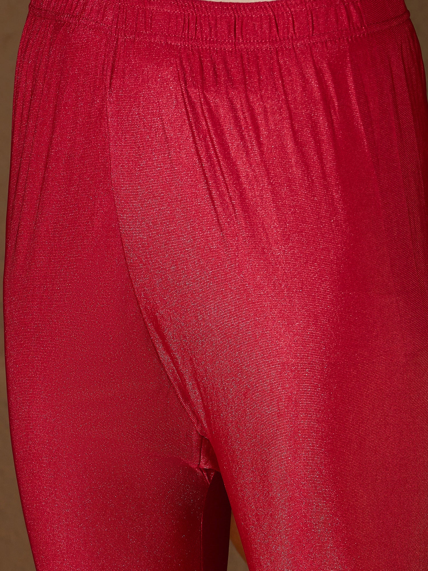 Nirvani  Red Women Kurta and Leggings Duppata Set Chanderi Modal Butti