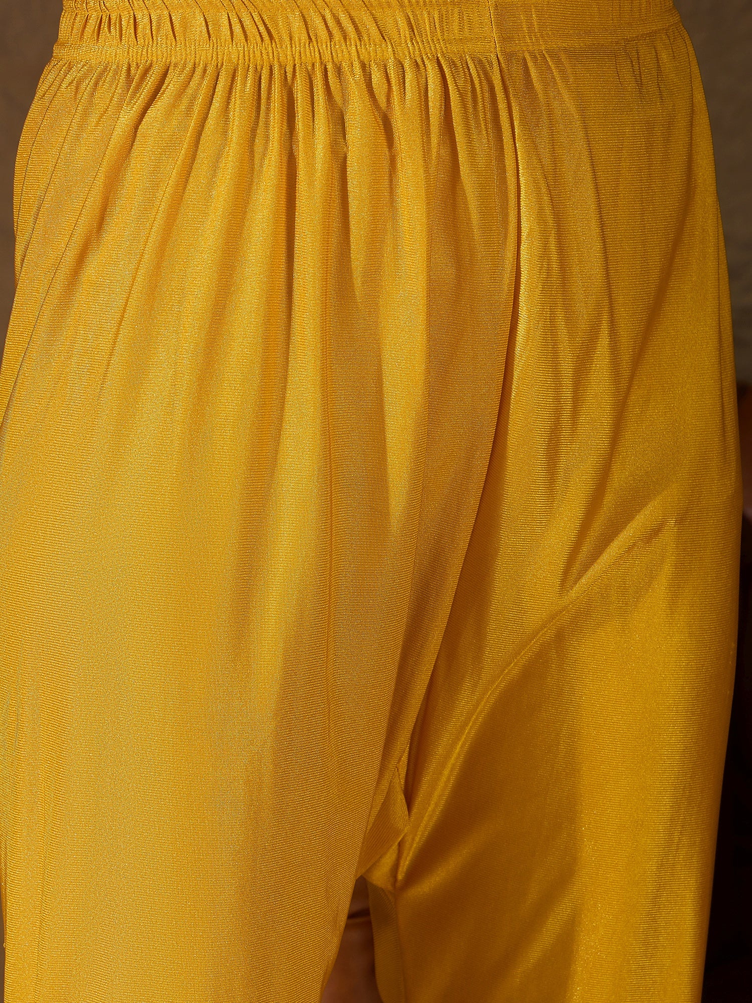 Neelangi yellow Women Kurta and Leggings Duppata Set Chanderi Modal Butti