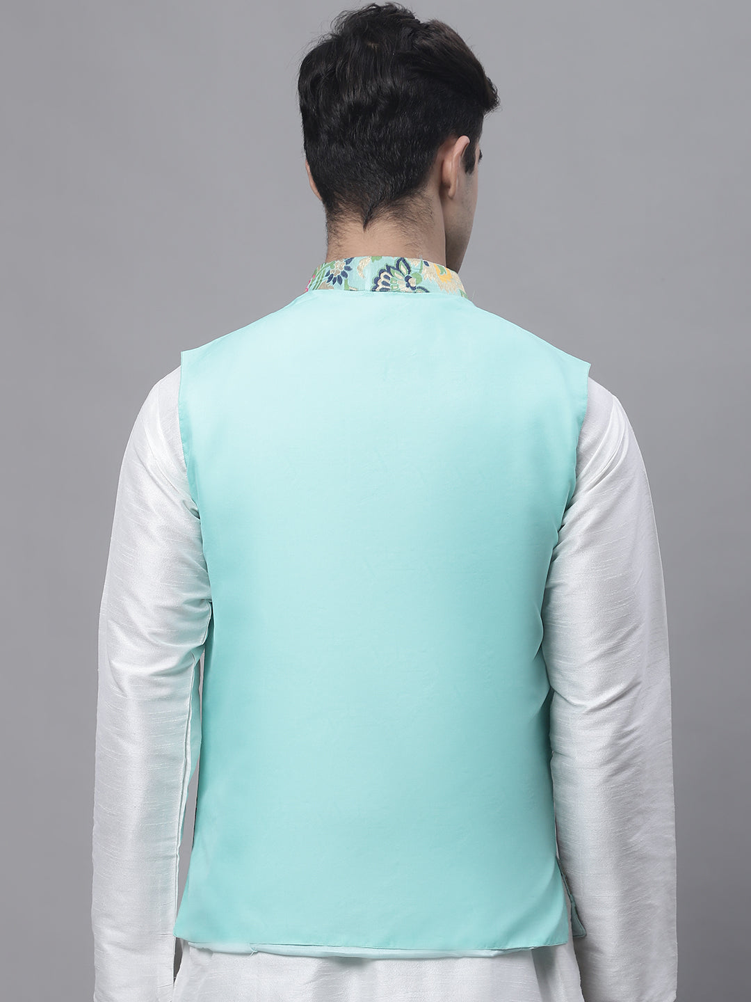 Men's Ethnic Jacket Self Design Nehru Jacket