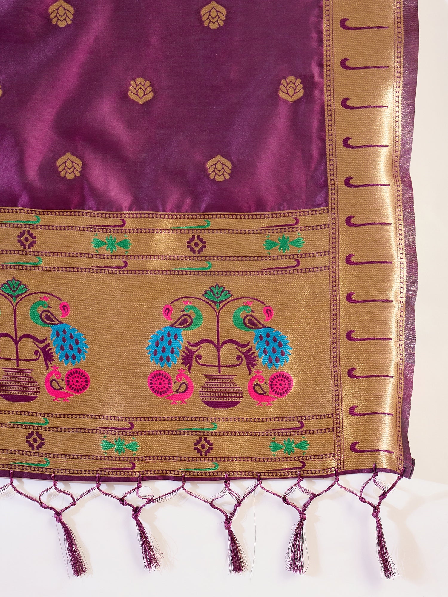 Shila Orchid Purple Meenakari Silk Jacquard Kurta Set Suits