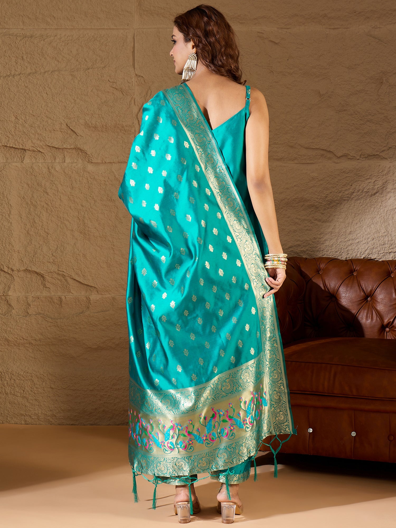 Aangan Ethnic Kurta with Trousers & Dupatta Set