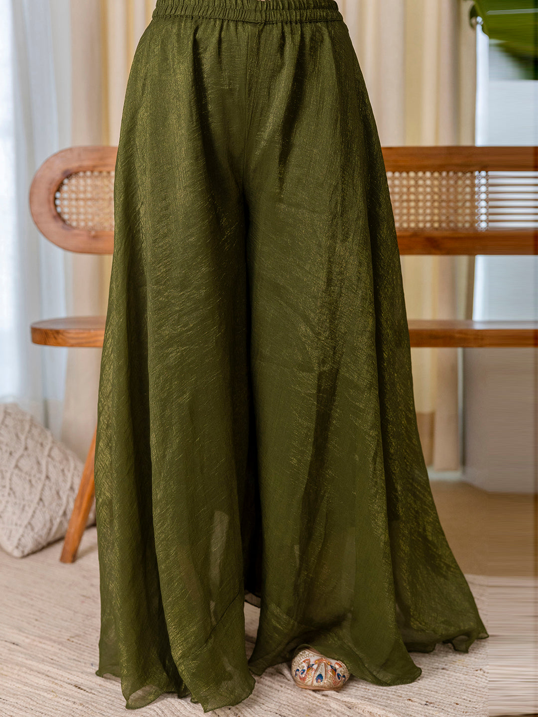 Vriti Green Embroidred Kurta Sets with Sequins Work Women Suits