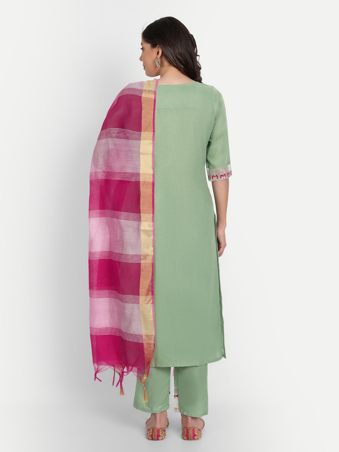 VredeVogel  Women Kurta and Trousers Pant Set Cotton Blend