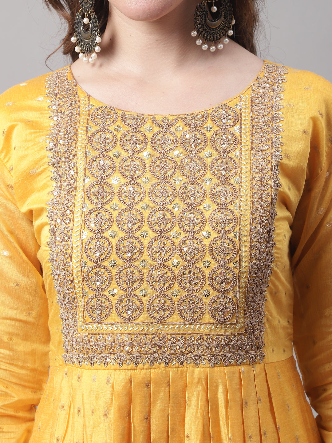 VredeVogel Kurta and Leggings Dupatta Set chanderi modal Butti