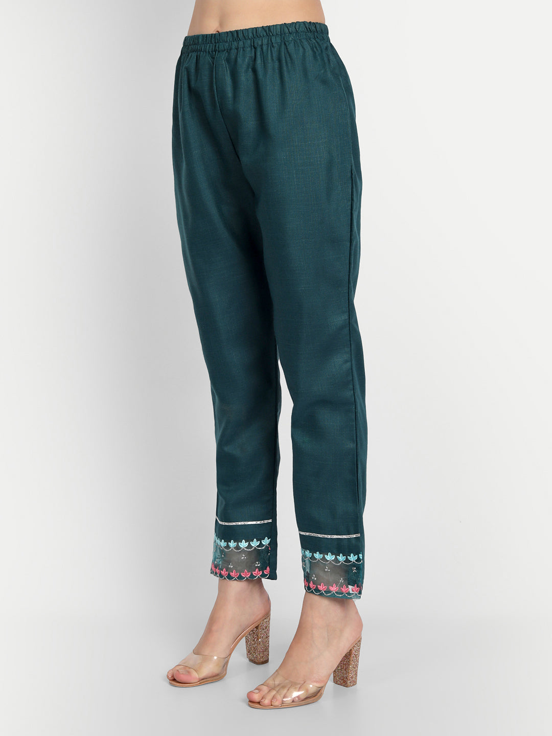 VredeVogel  Women Kurta and Trousers Pant Set Cotton Blend