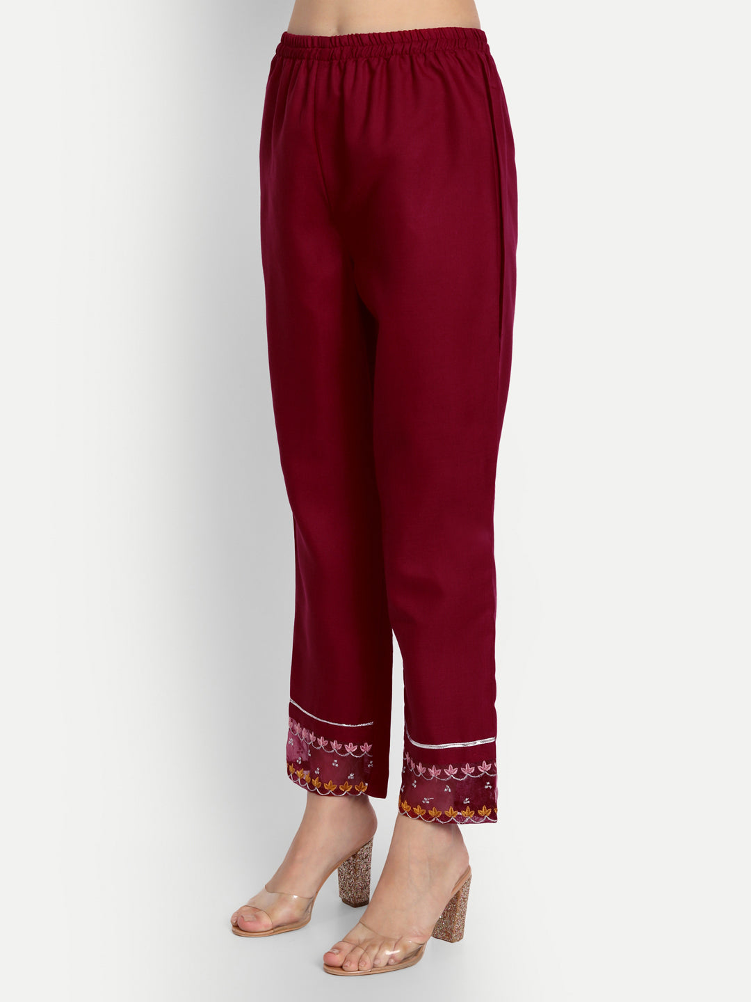 VredeVogel  Women Kurta and Trousers Pant Set Cotton Blend