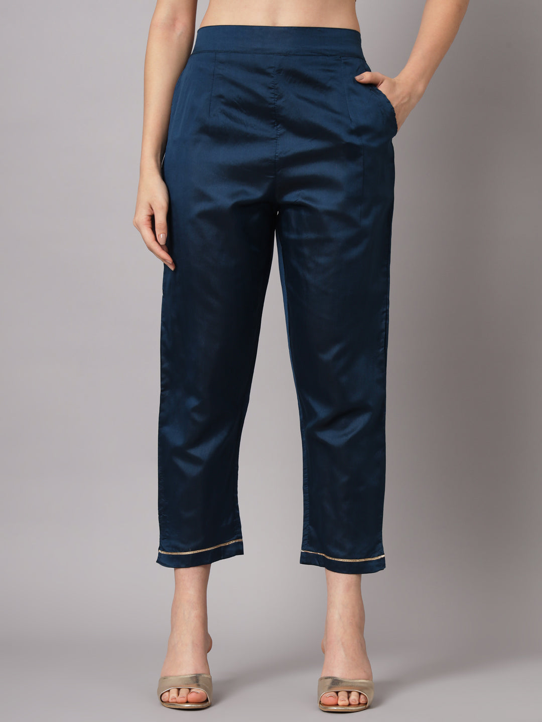 VredeVogel Cotton Silk Kurta and Pant Set with Banarasi Silk Dupatta