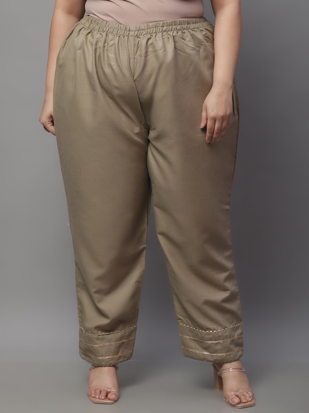 VredeVogel Women Plus Size Kurta and Trousers Pant Set Pure Silk Blend