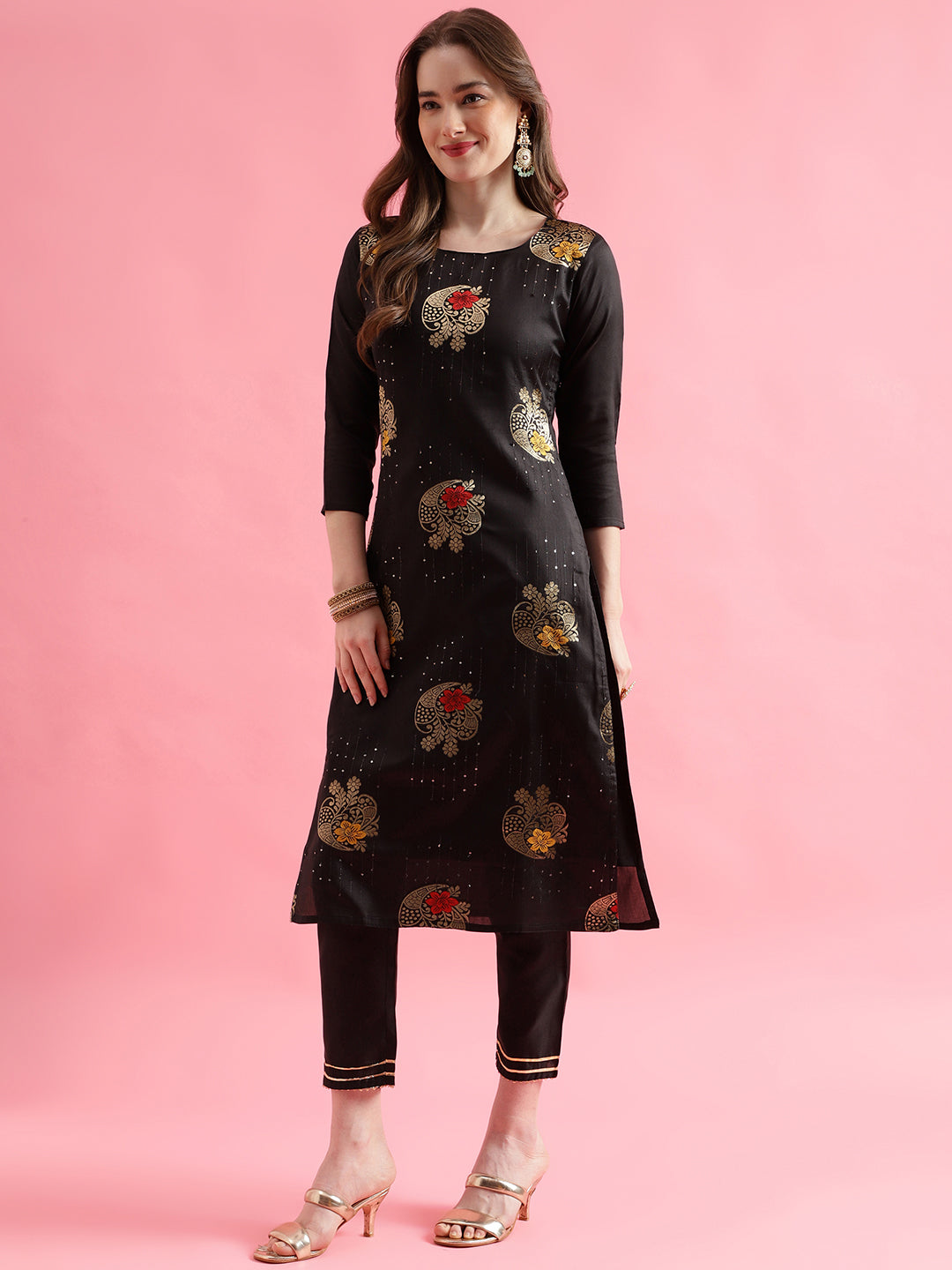 VredeVogel Cotton Silk Jacquard Kurta Pant With chanderi Silk dupatta Sets