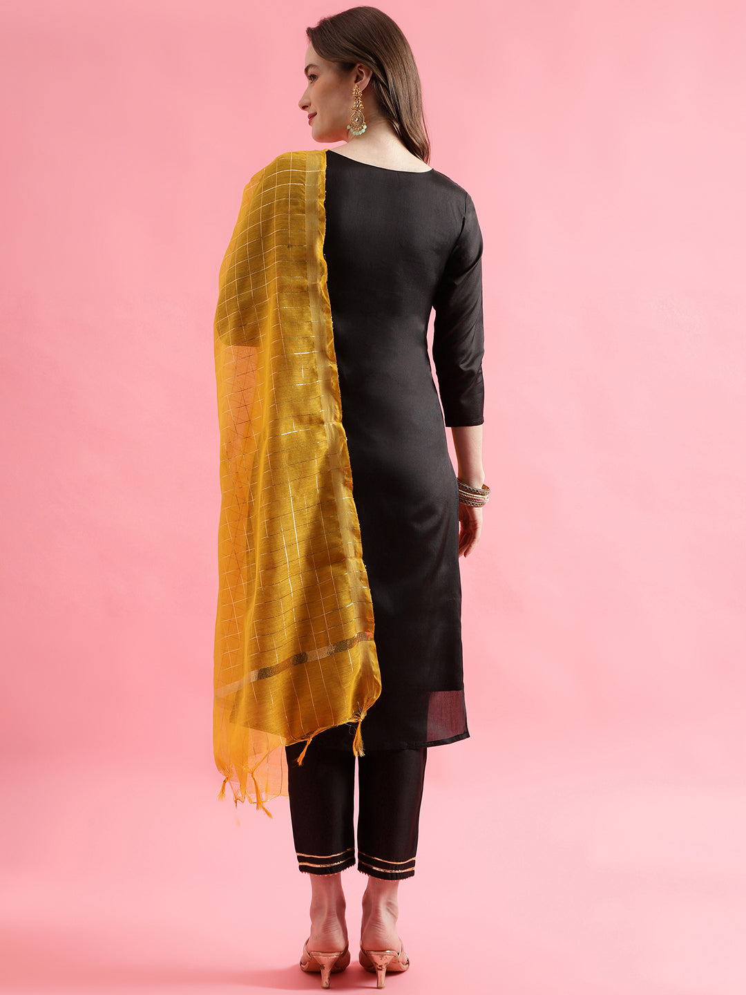 VredeVogel Cotton Silk Jacquard Kurta Pant With chanderi Silk dupatta Sets