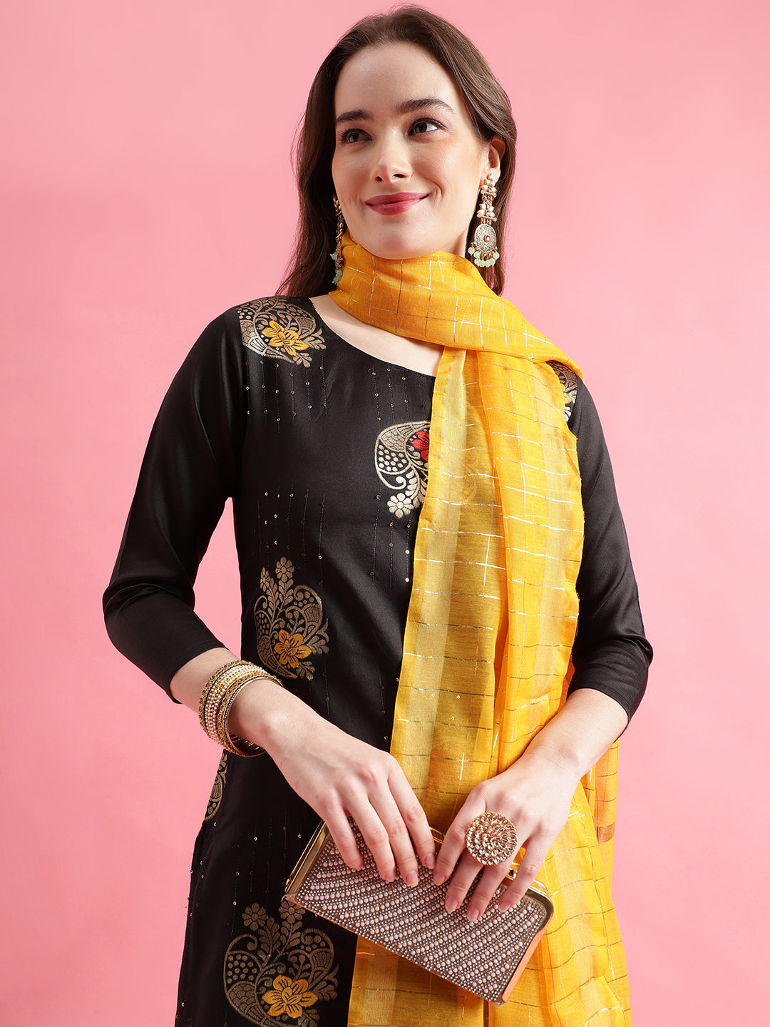 VredeVogel Cotton Silk Jacquard Kurta Pant With chanderi Silk dupatta Sets