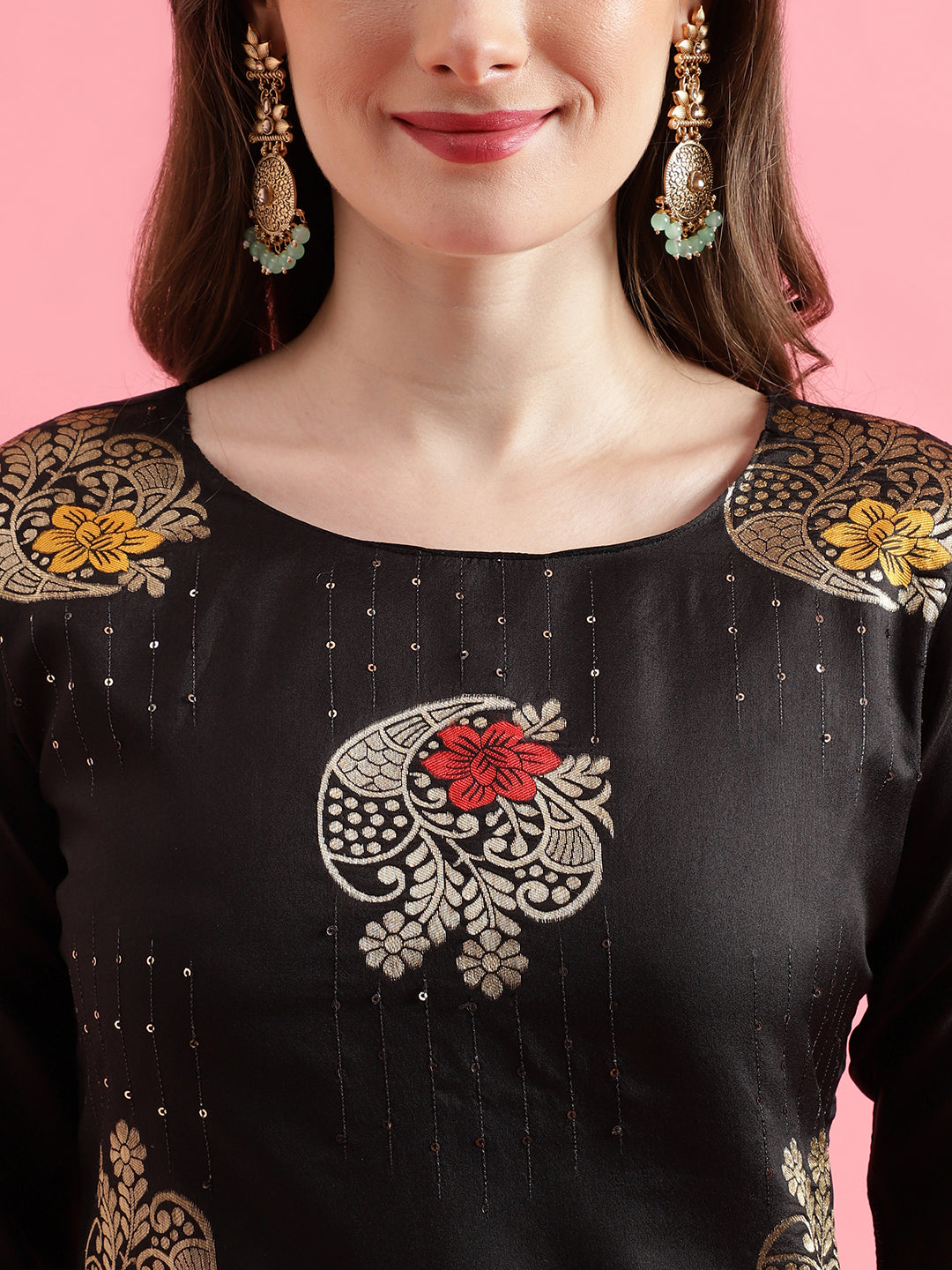 VredeVogel Cotton Silk Jacquard Kurta Pant With chanderi Silk dupatta Sets