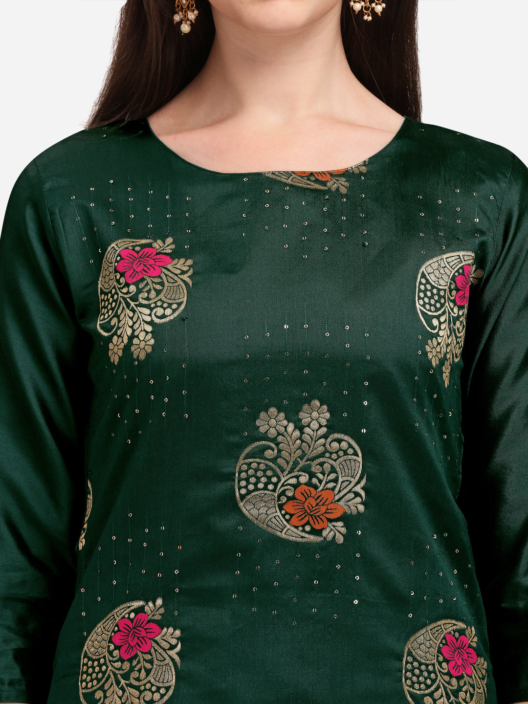 VredeVogel Cotton Silk Jacquard Kurta Pant With chanderi Silk dupatta Sets