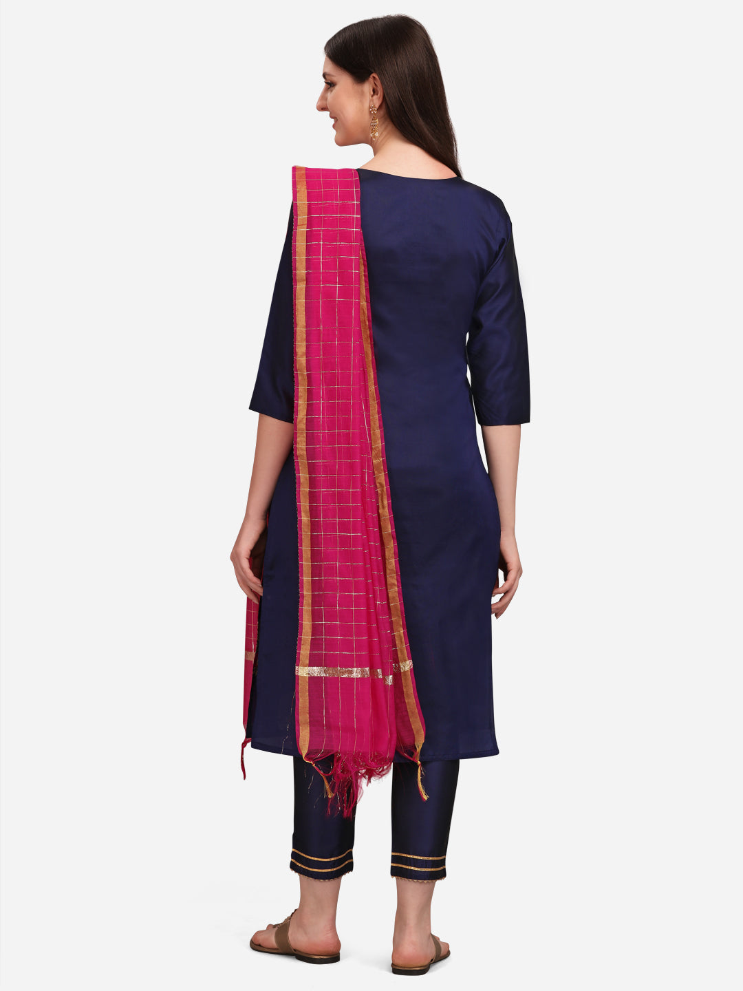 VredeVogel Cotton Silk Jacquard Kurta Pant With chanderi Silk dupatta Sets