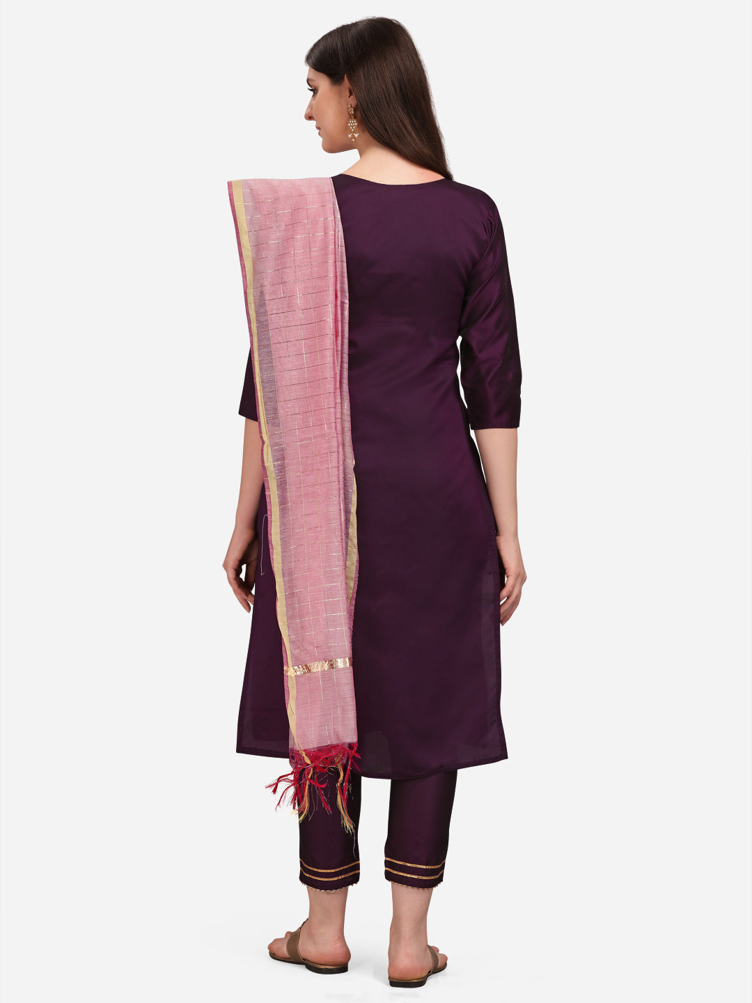 VredeVogel Cotton Silk Jacquard Kurta Pant With chanderi Silk dupatta Sets