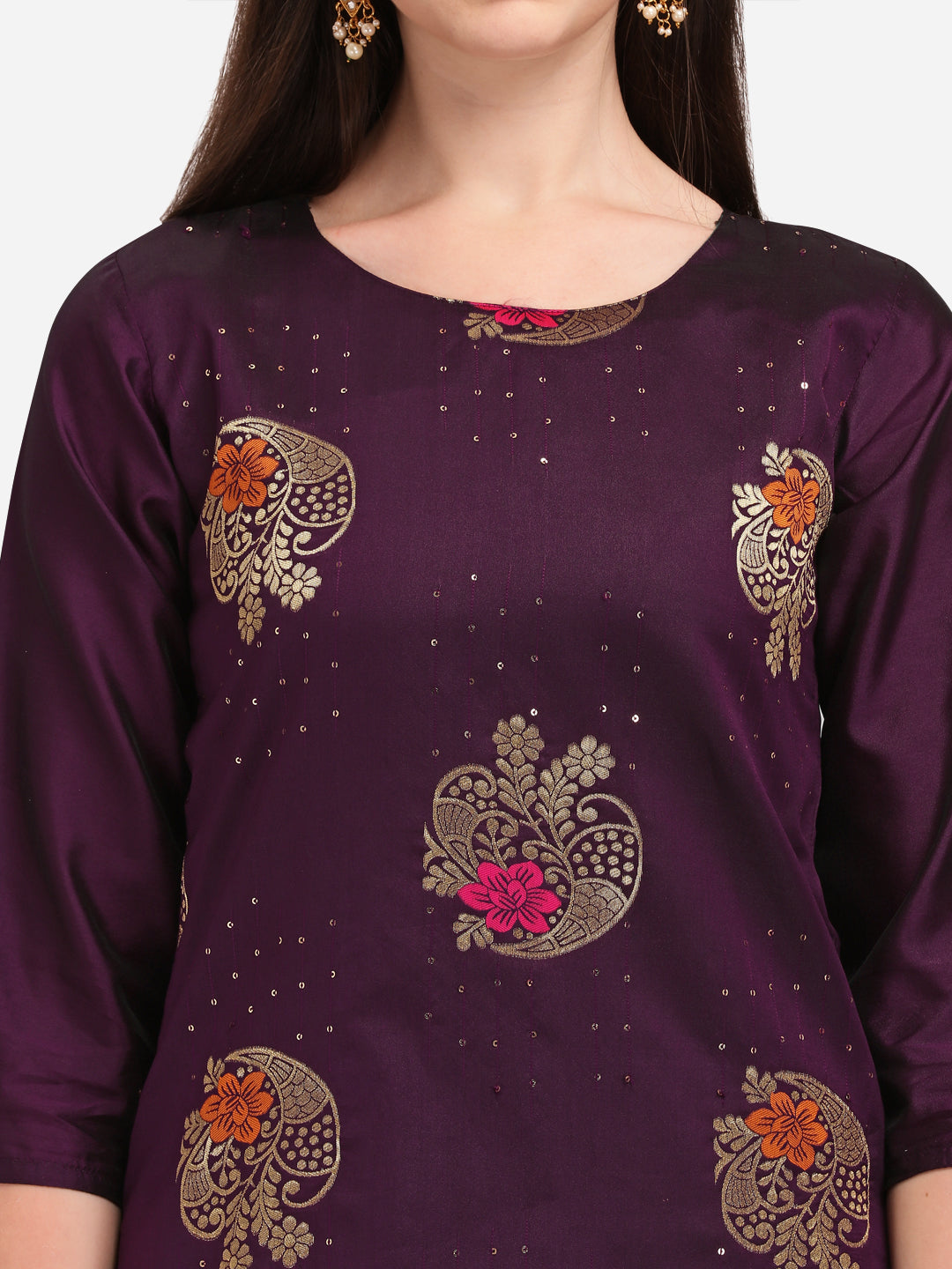 VredeVogel Cotton Silk Jacquard Kurta Pant With chanderi Silk dupatta Sets