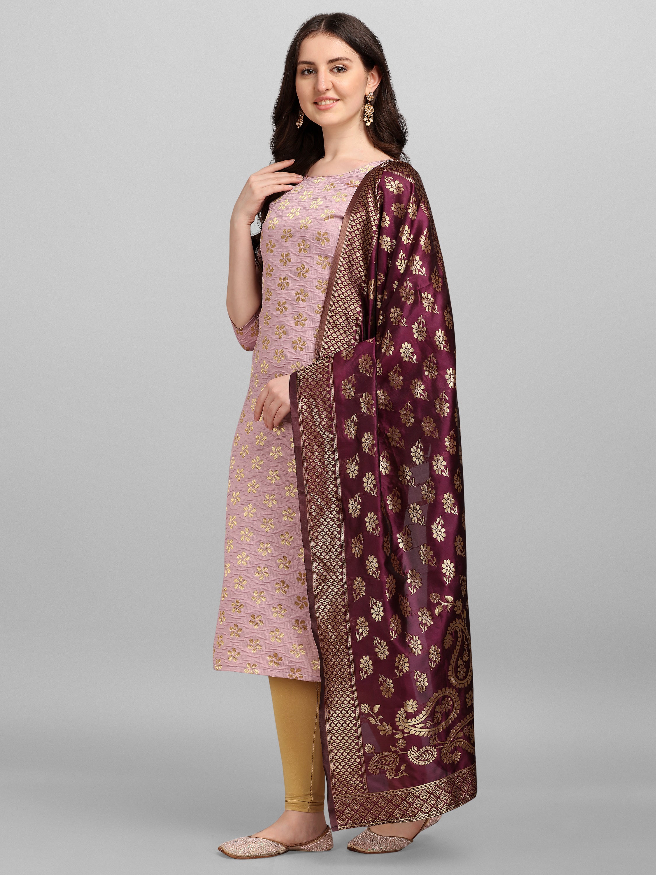 VredeVogel  Women Kurta and dupatta Set Cotton Blend