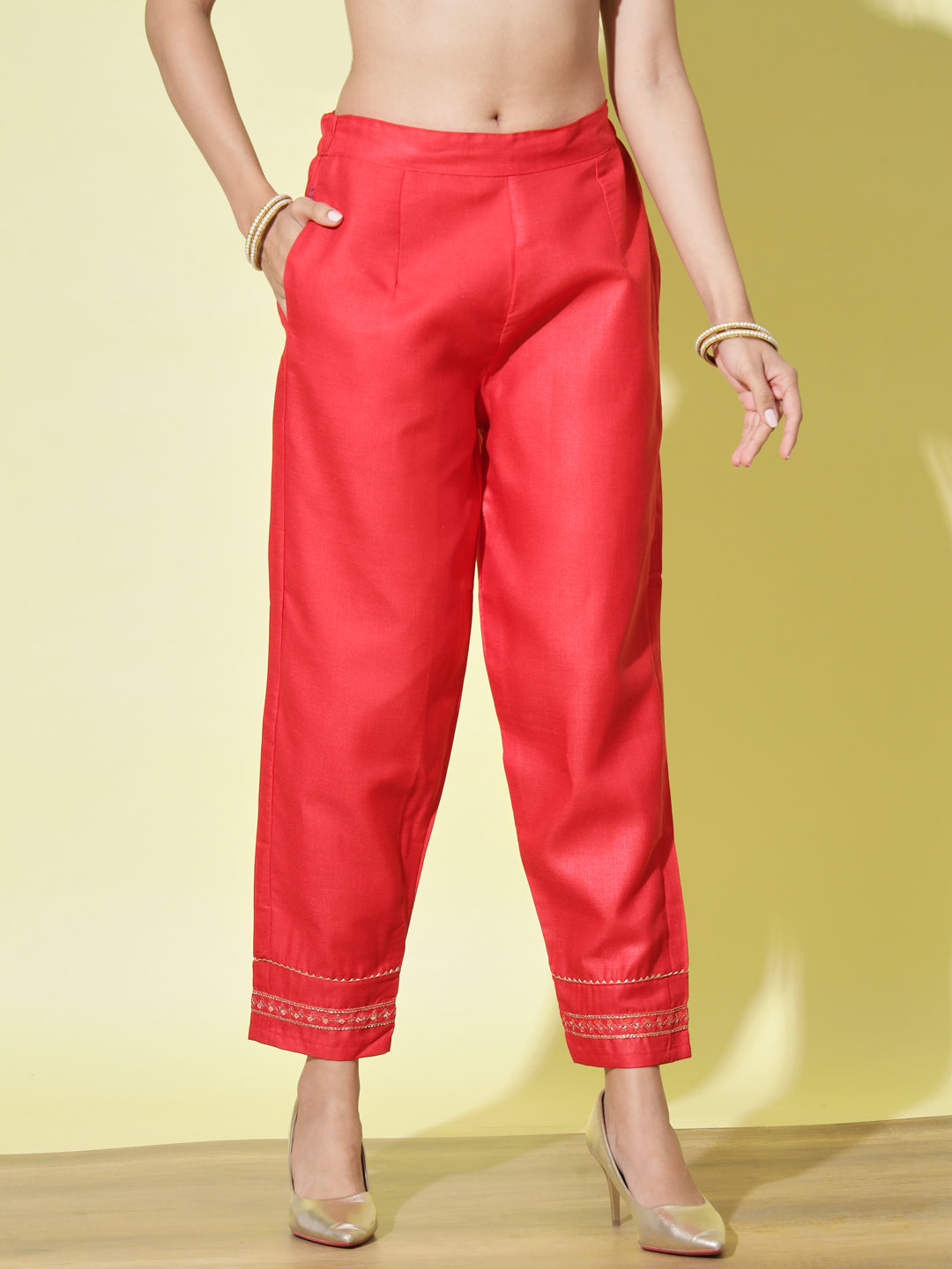 VredeVogel Embroidery Kurta Pant With Net Embroidery Dupatta