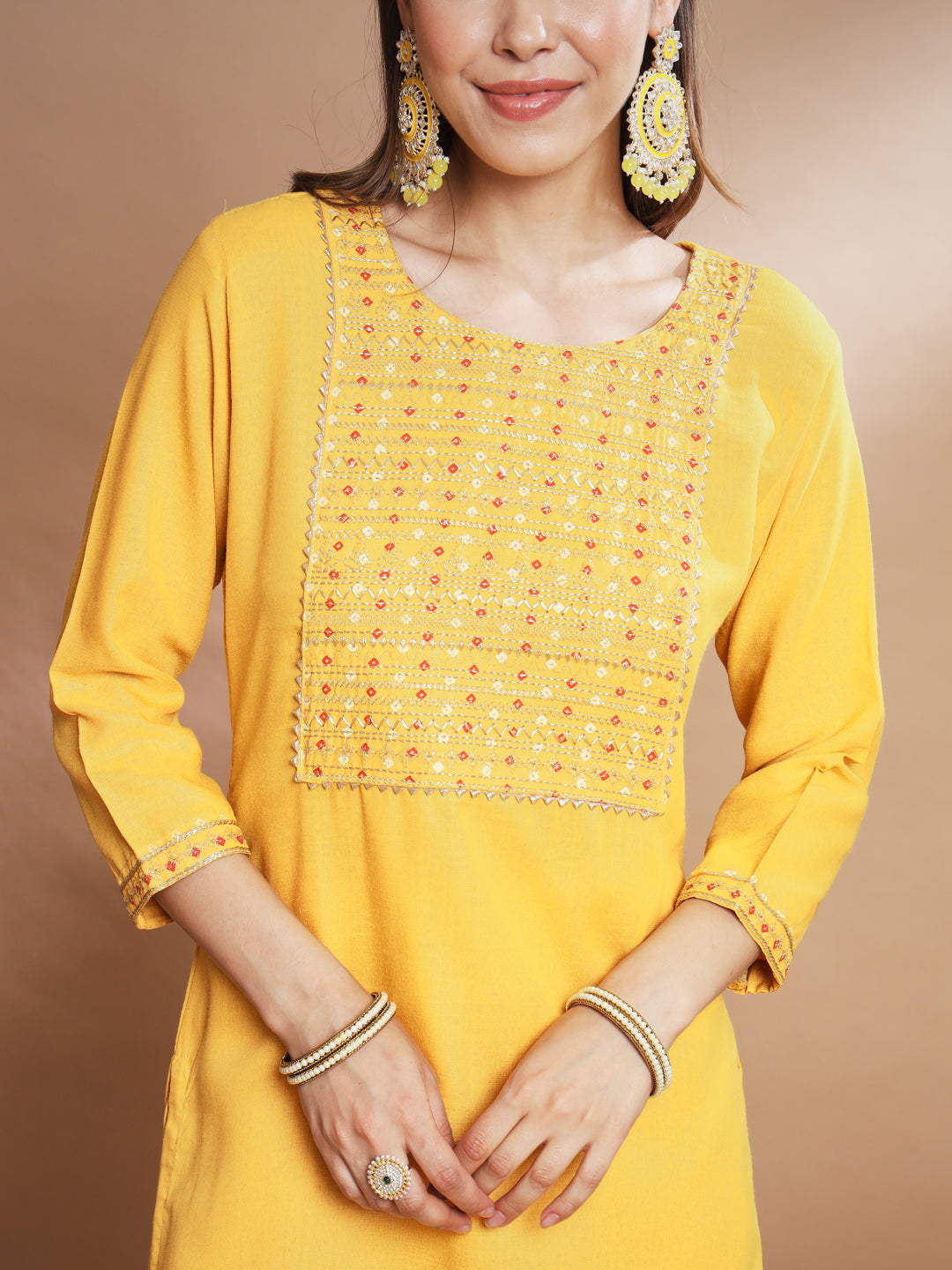 VredeVogel Embroidery Kurta Pant With Net Embroidery Dupatta