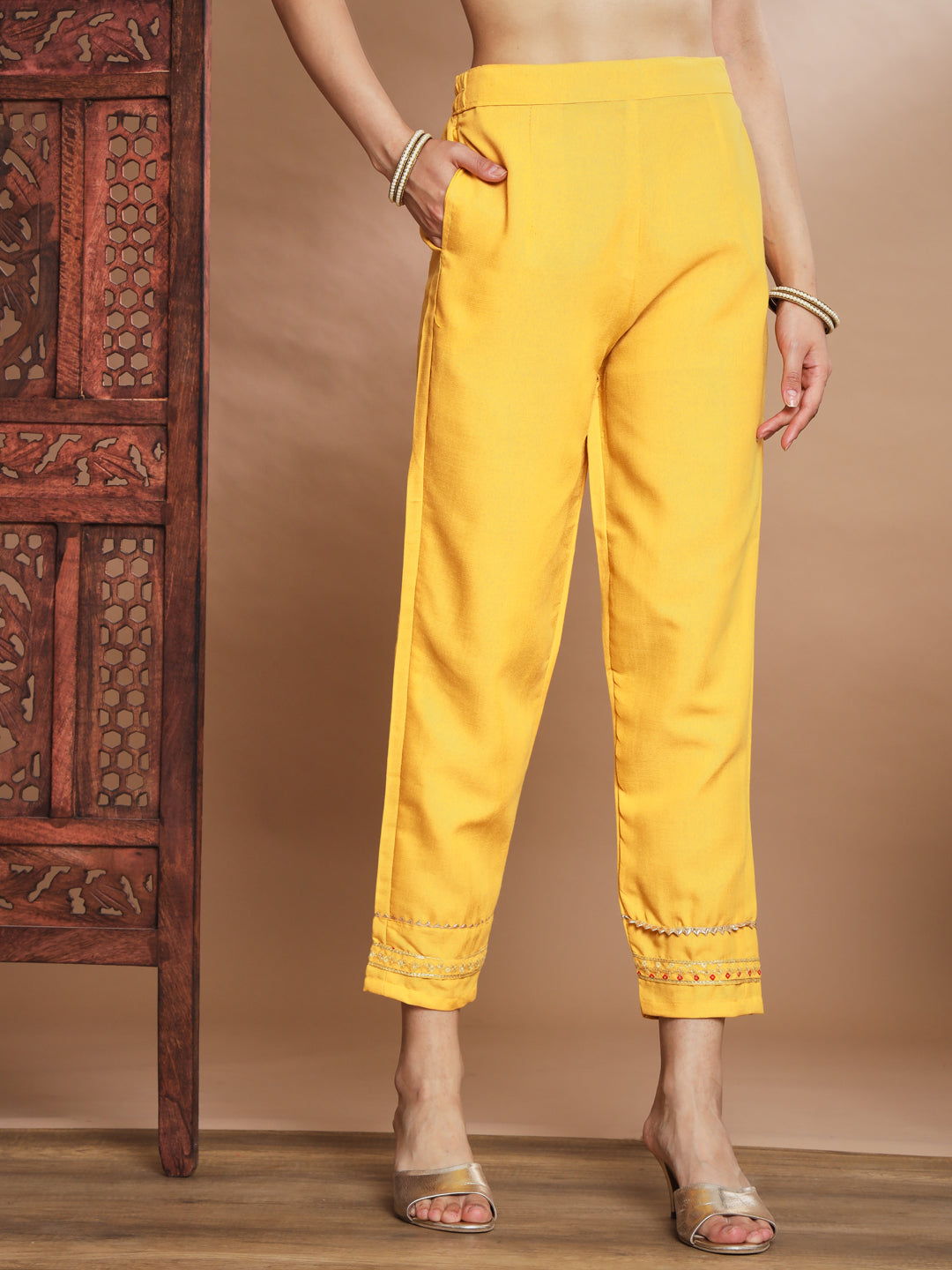 VredeVogel Embroidery Kurta Pant With Net Embroidery Dupatta