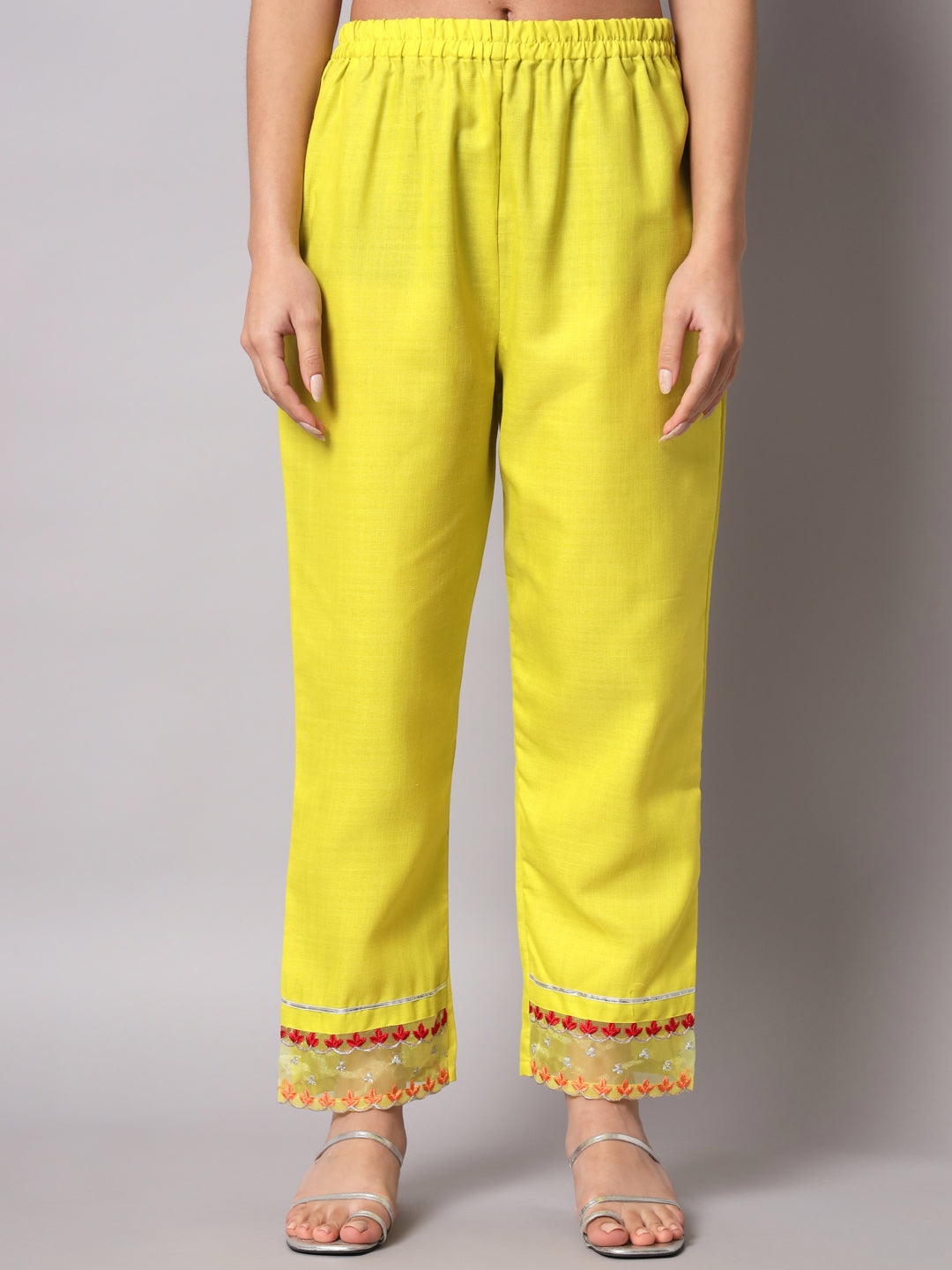 VredeVogel  Women Kurta and Trousers Pant Set Cotton Blend