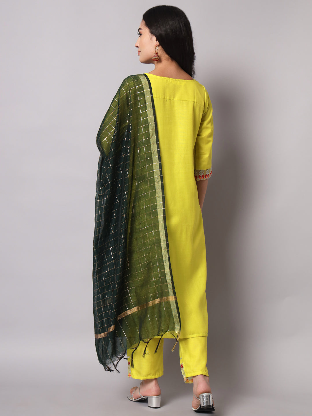 VredeVogel  Women Kurta and Trousers Pant Set Cotton Blend