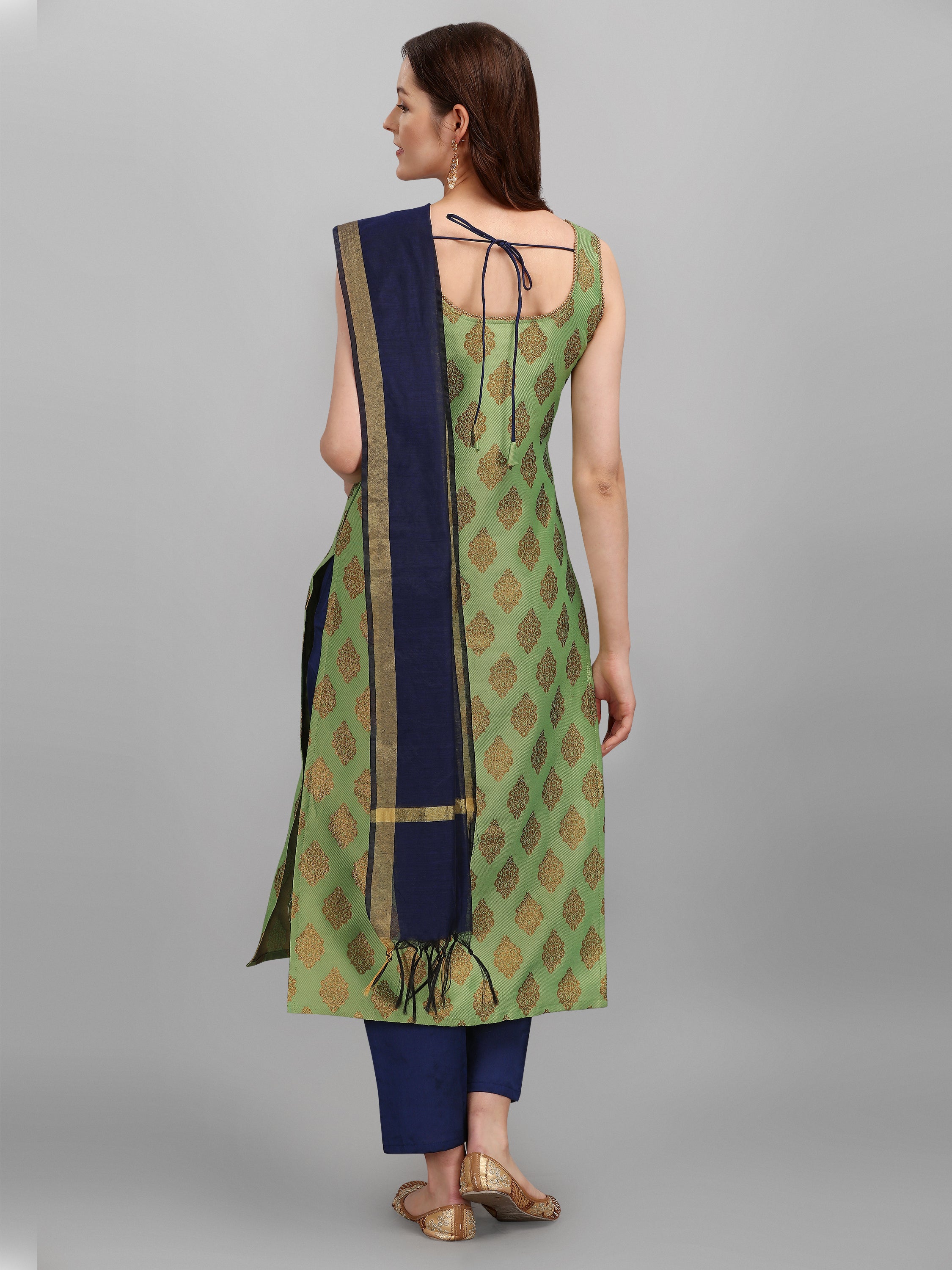 VredeVogel  Women Kurta and Trousers Pant Set Cotton Blend