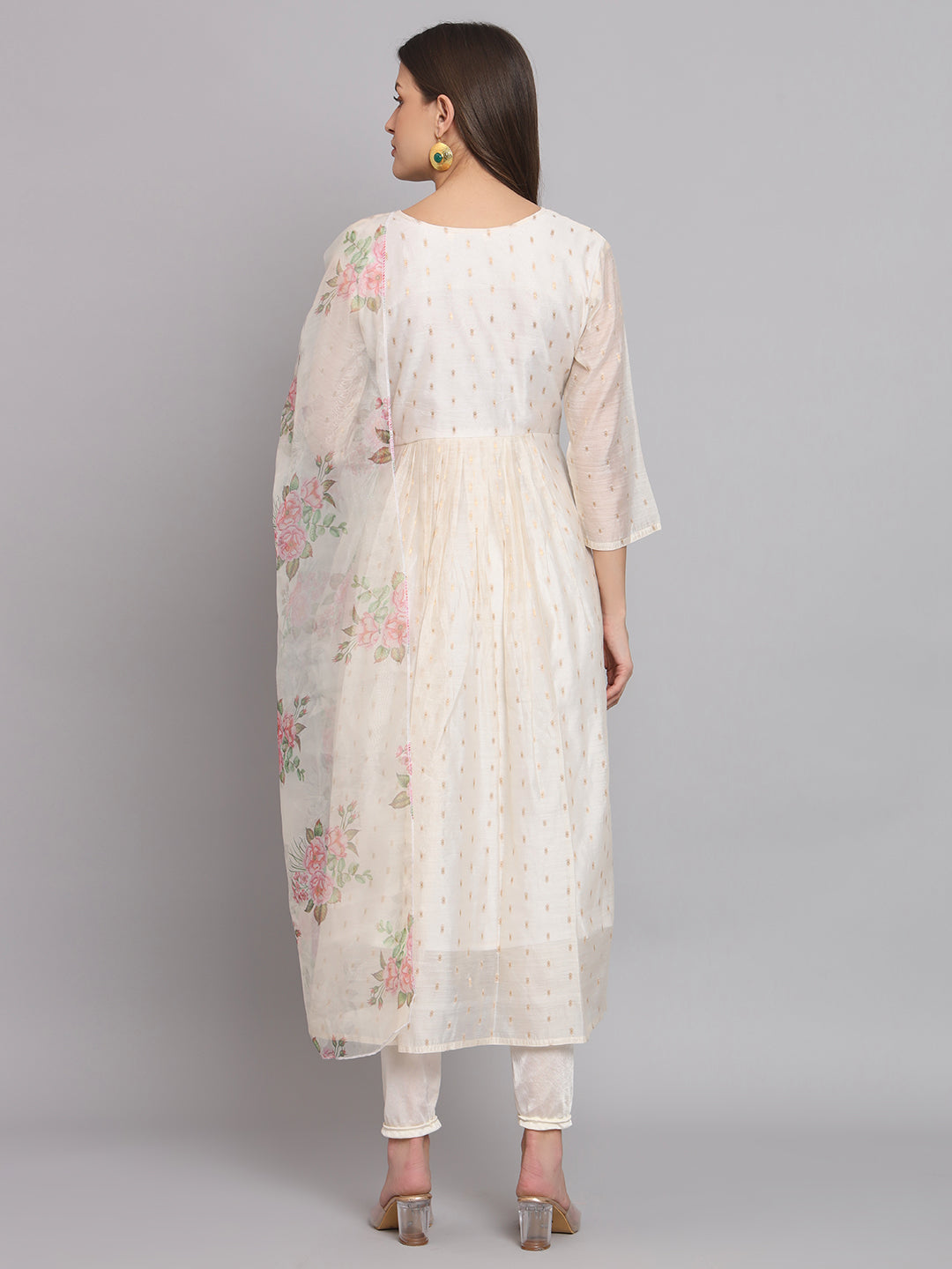 VredeVogel Kurta and Leggings Dupatta Set chanderi modal Butti