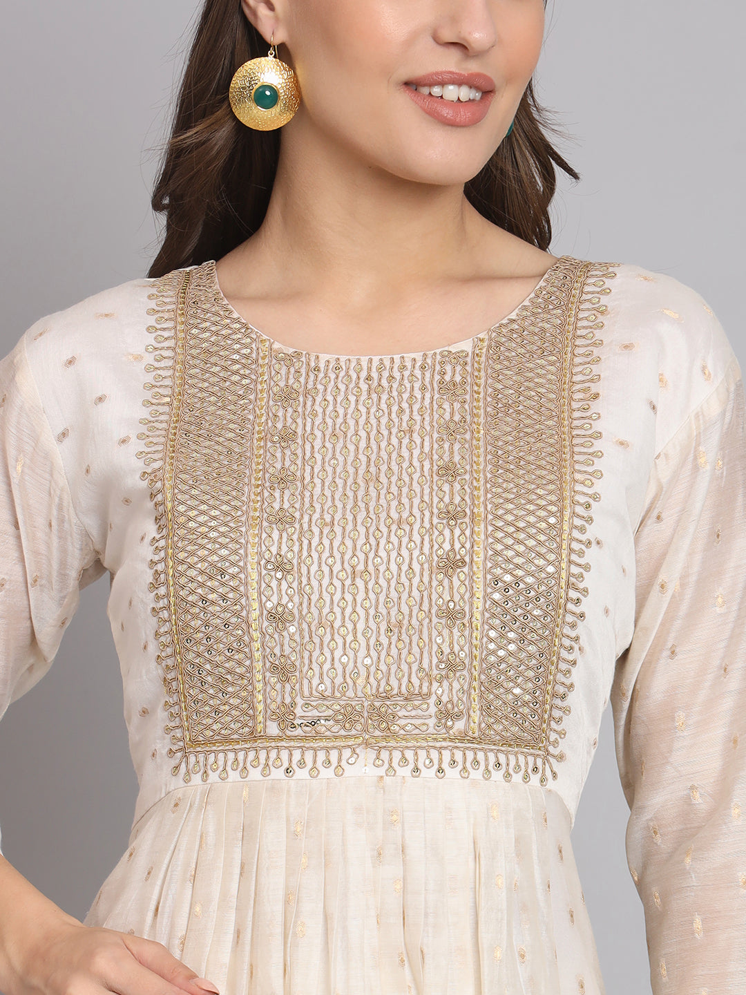 VredeVogel Kurta and Leggings Dupatta Set chanderi modal Butti
