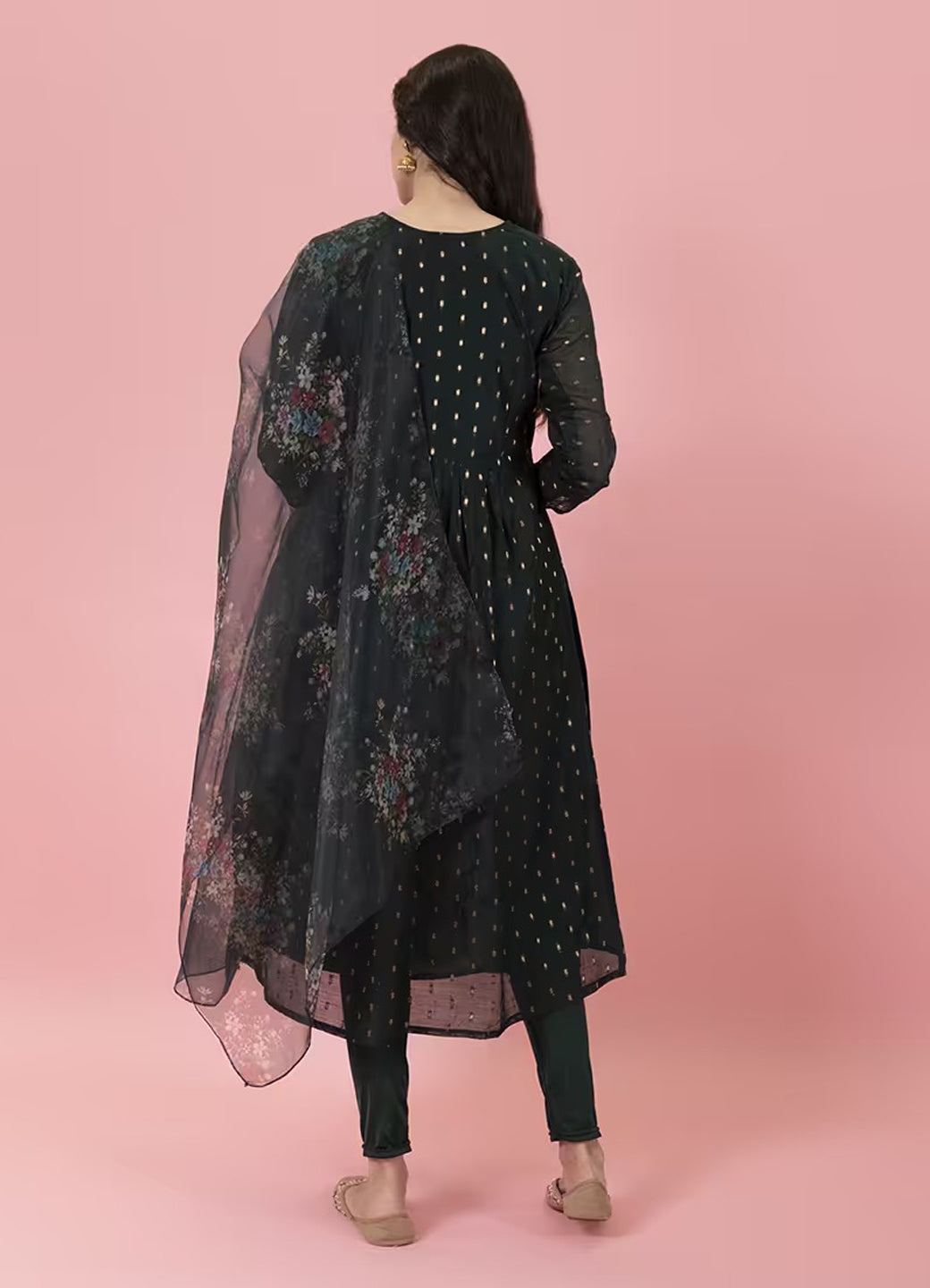 Neelangi Women Kurta and Leggings Duppata Set Chanderi Modal Butti