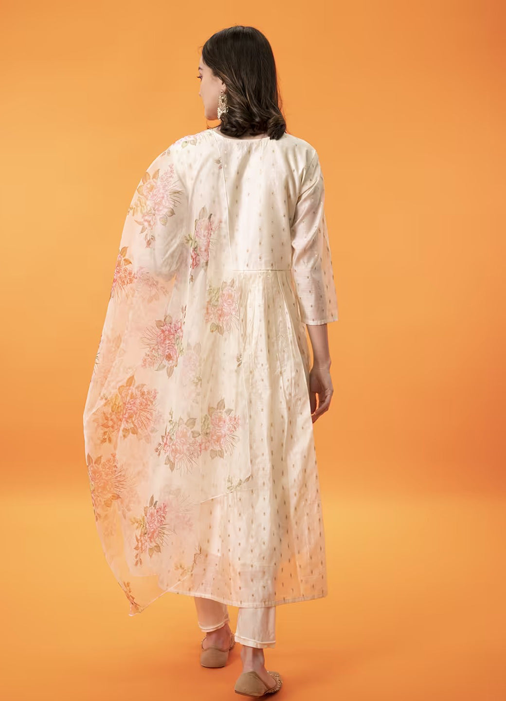 Neelangi Women Kurta and Leggings Duppata Set Chanderi Modal Butti