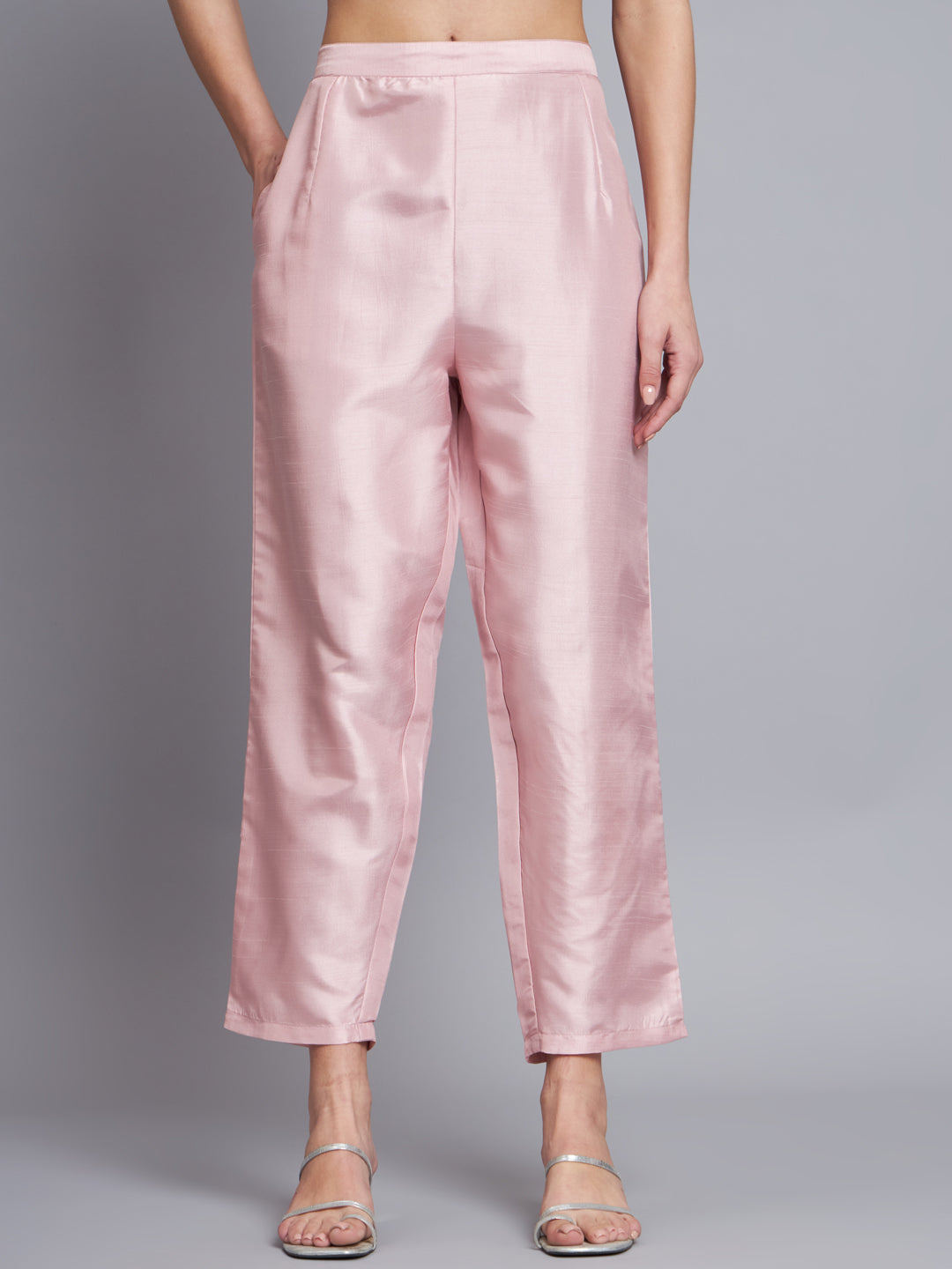 Sea Green Women Silk Blend Embroidered Straight Kurta Set with Trousers & Dupatta