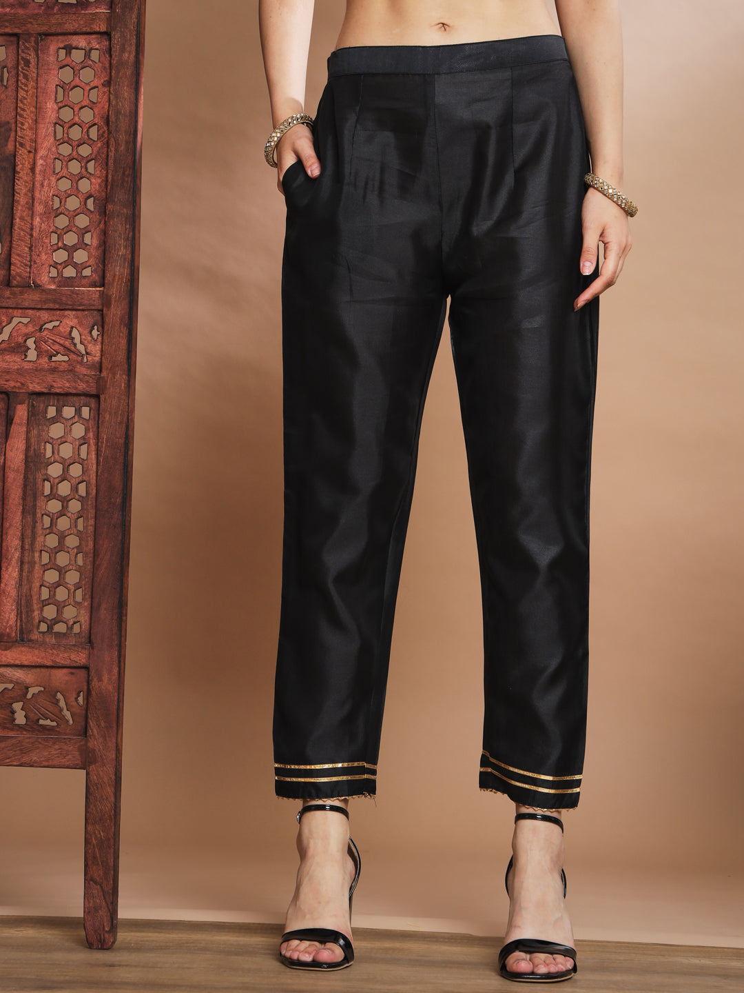 VredeVogel Cotton Silk Kurta and Pant Set with Banarasi Silk Dupatta