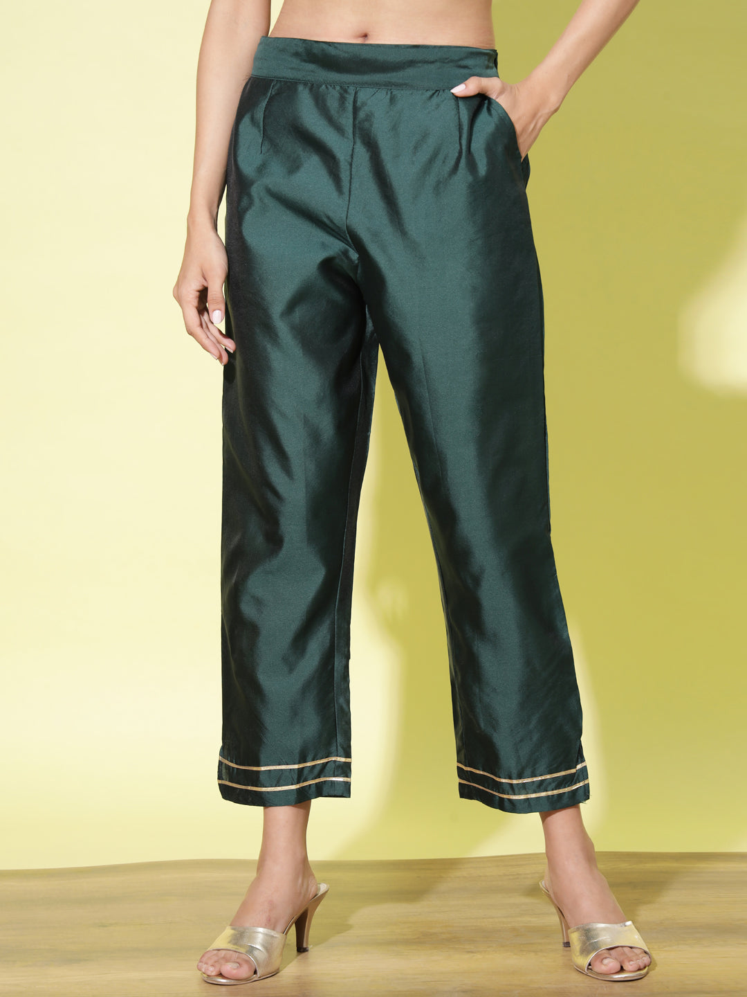 VredeVogel Cotton Silk Kurta and Pant Set with Banarasi Silk Dupatta