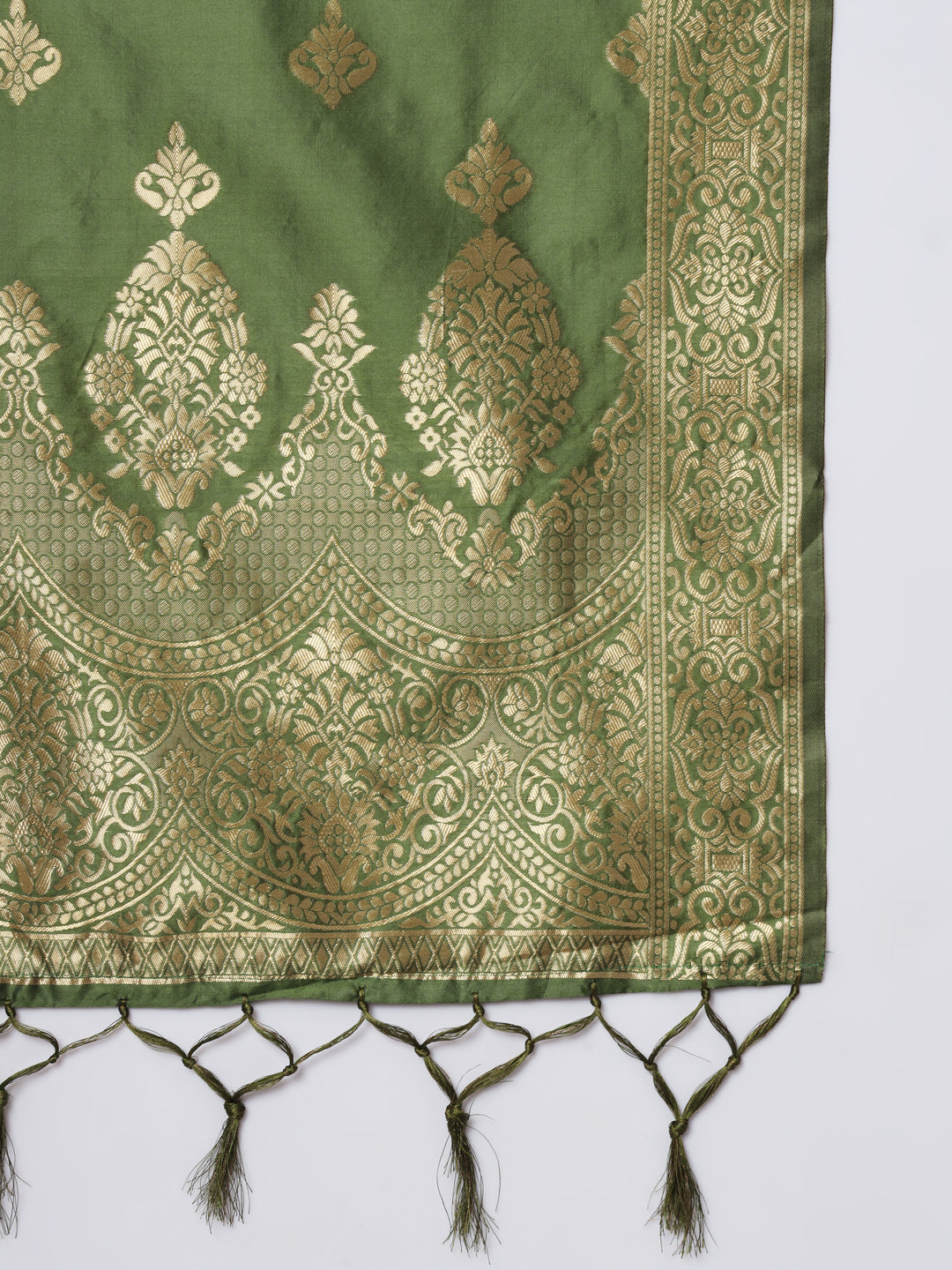 VredeVogel Cotton Silk Kurta and Pant Set with Banarasi Silk Dupatta