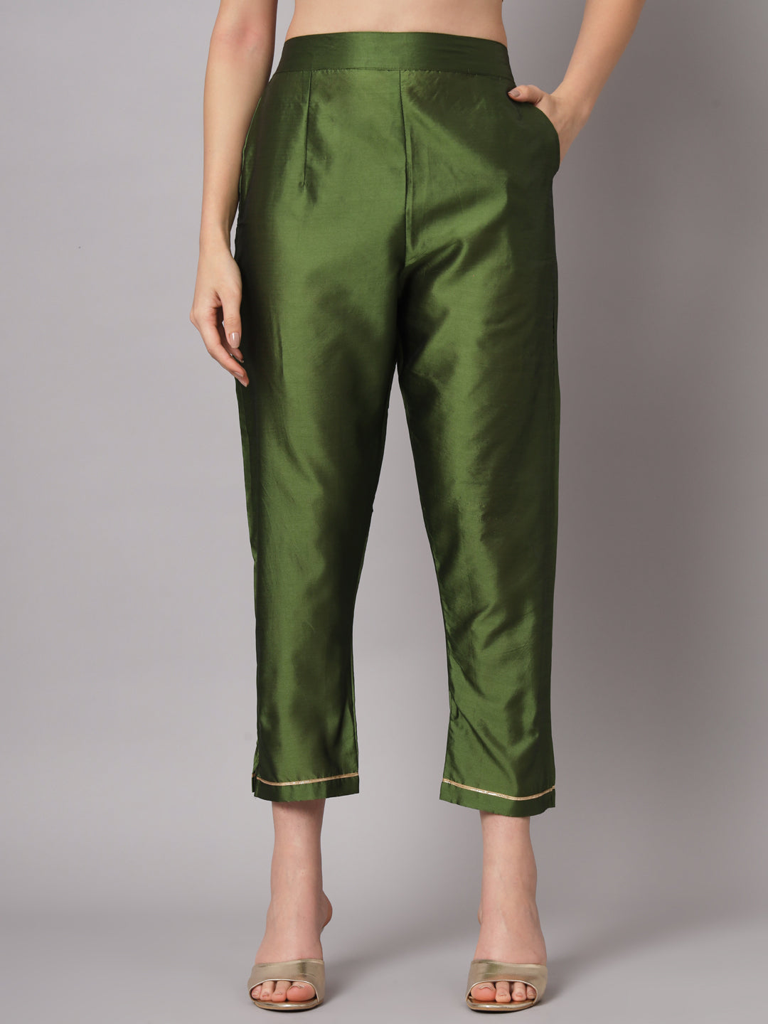 VredeVogel Cotton Silk Kurta and Pant Set with Banarasi Silk Dupatta